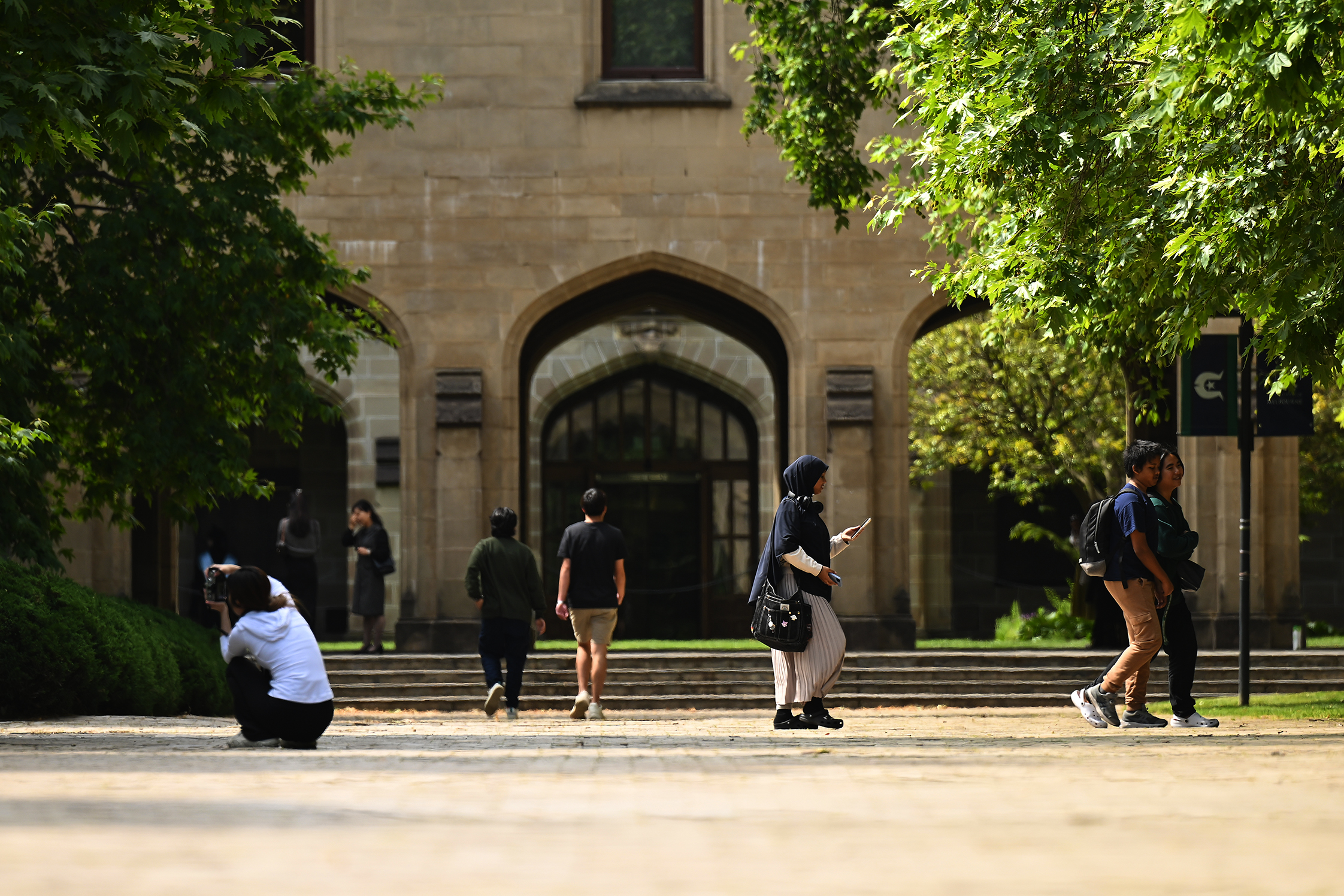 A university campus.