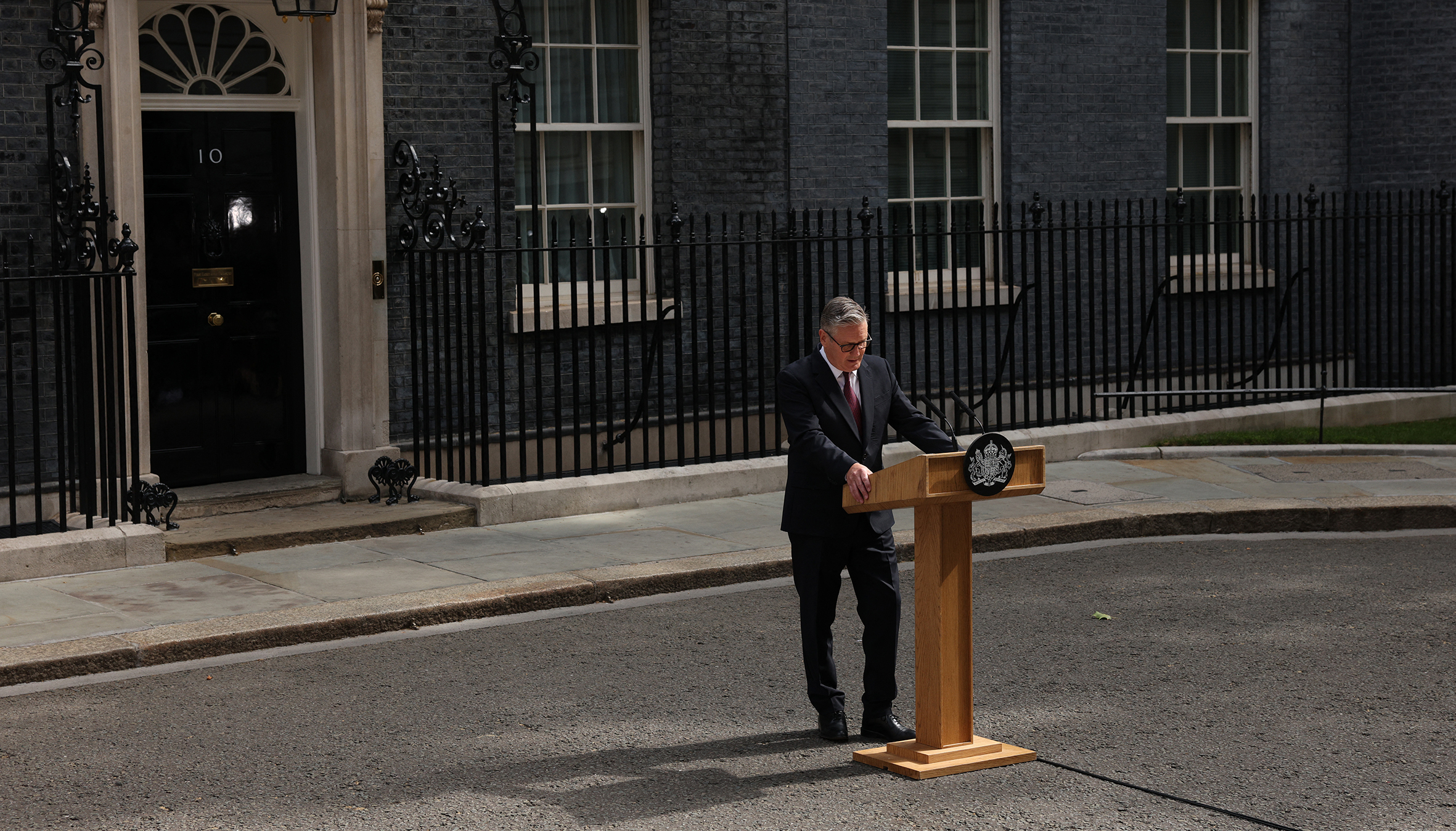 Keir Starmer outside 10 Downing Street.