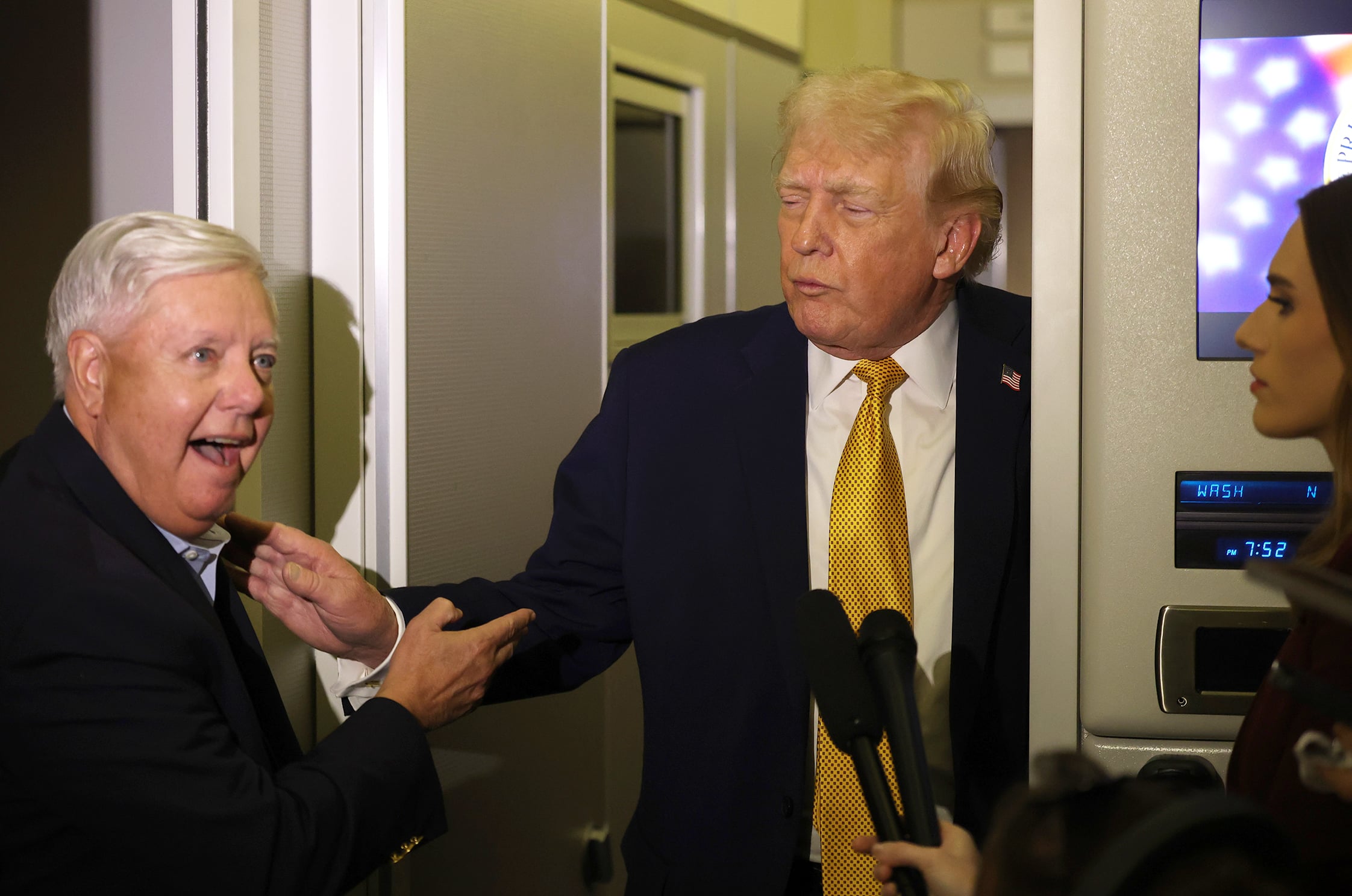 United States Senator Lindsey Graham and President Donald Trump in January.