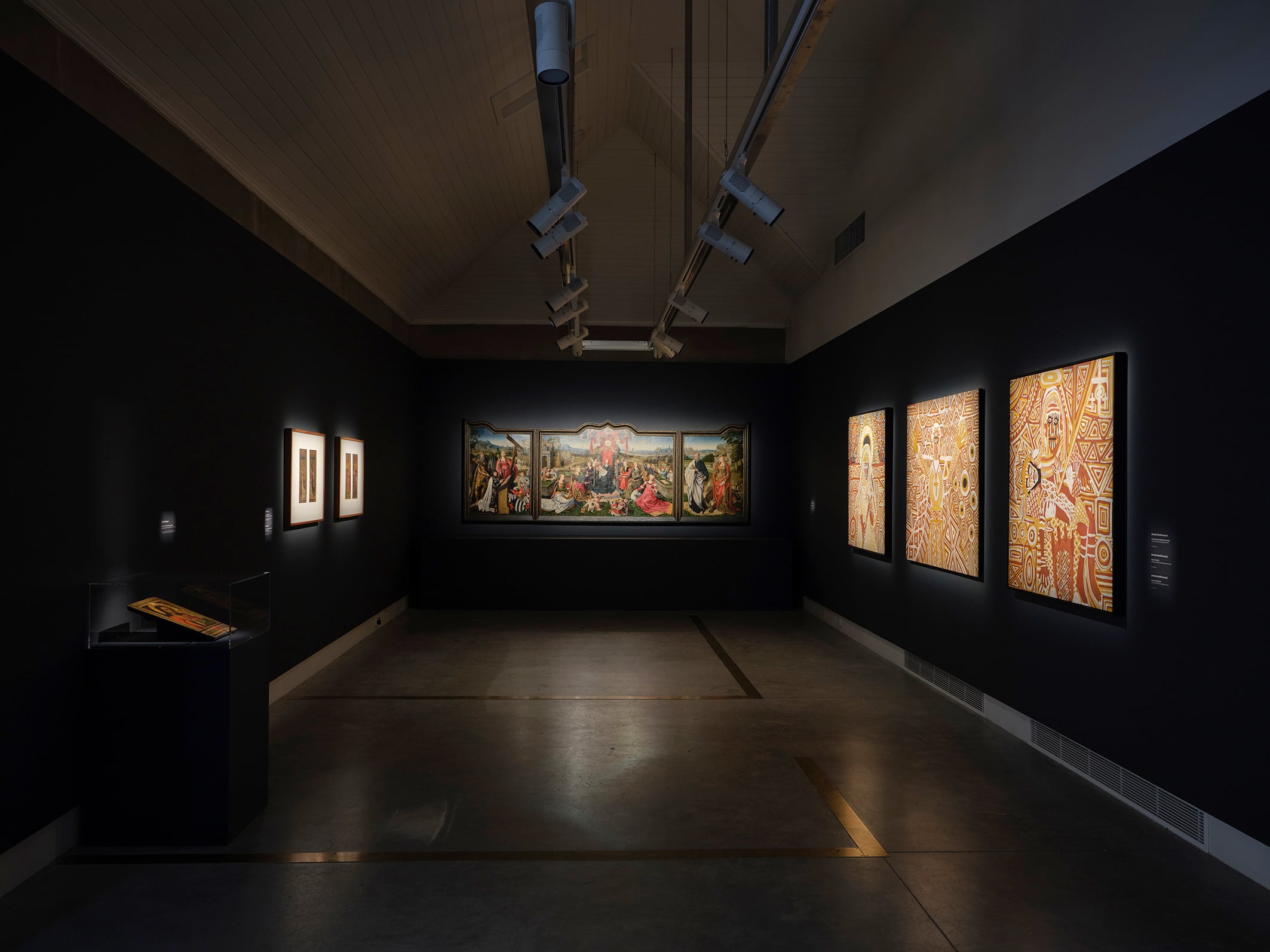 An installation view of New Religion at Ngununggula gallery.