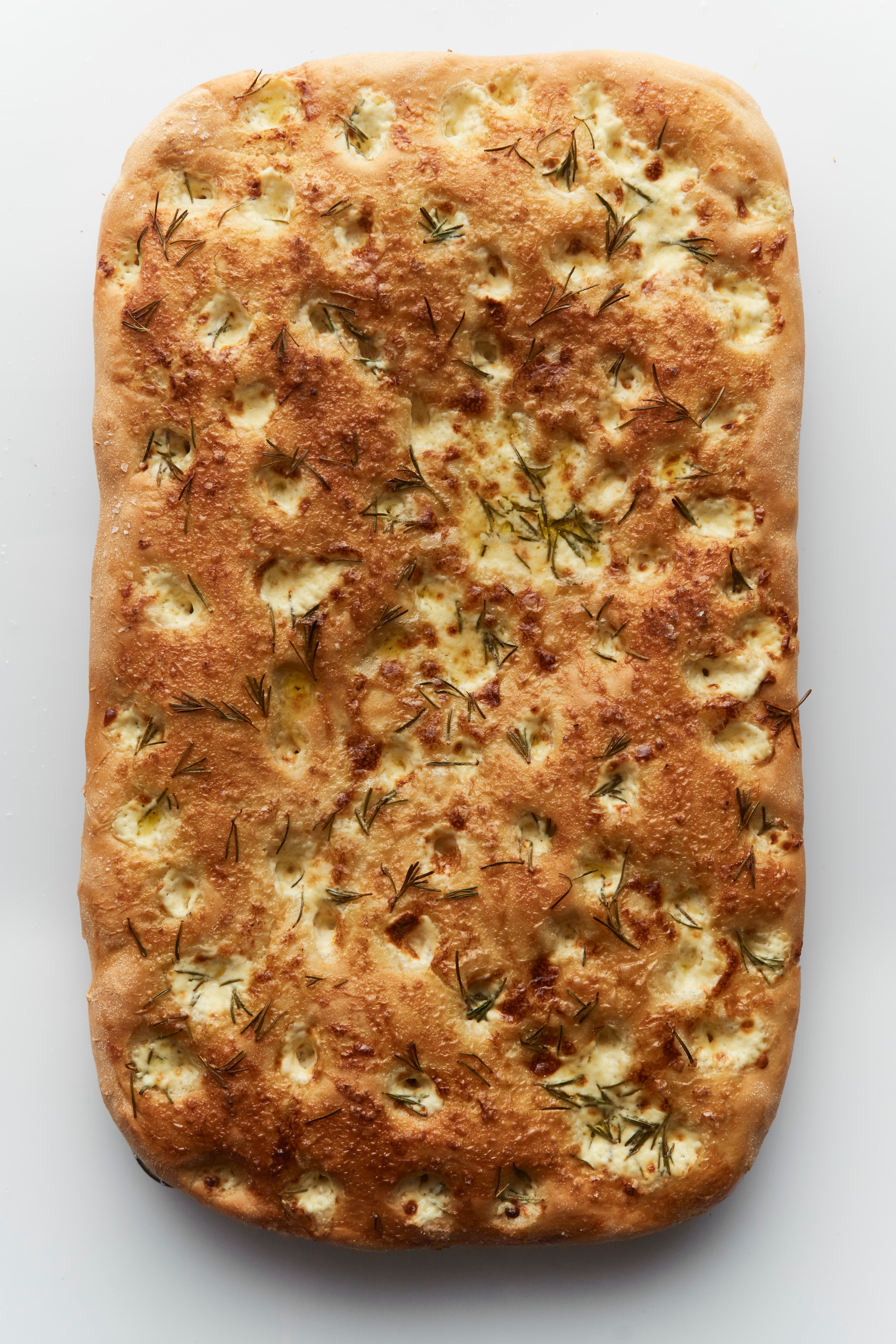 Cooked focaccia.
