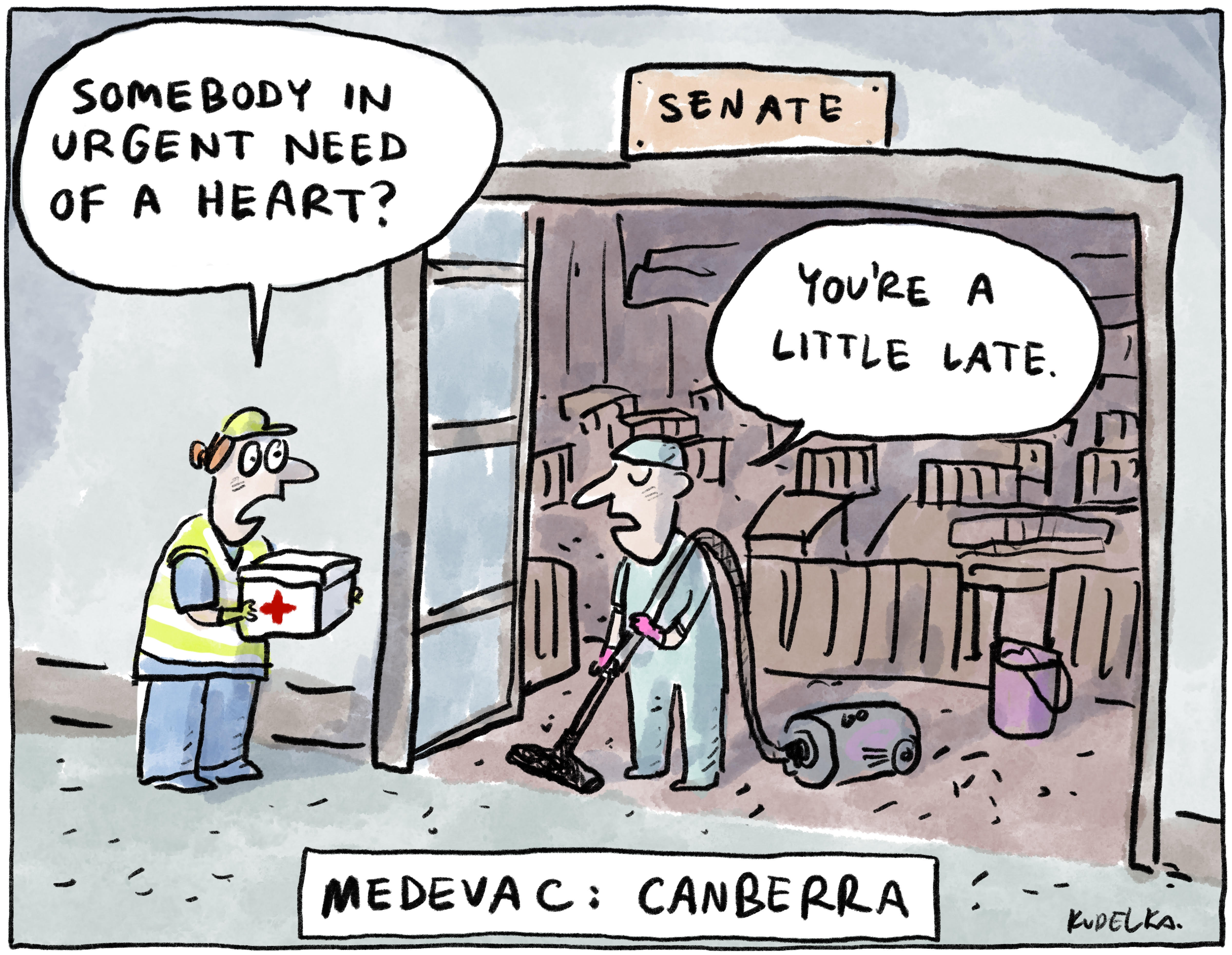Jon Kudelka cartoon, December 7, 2019