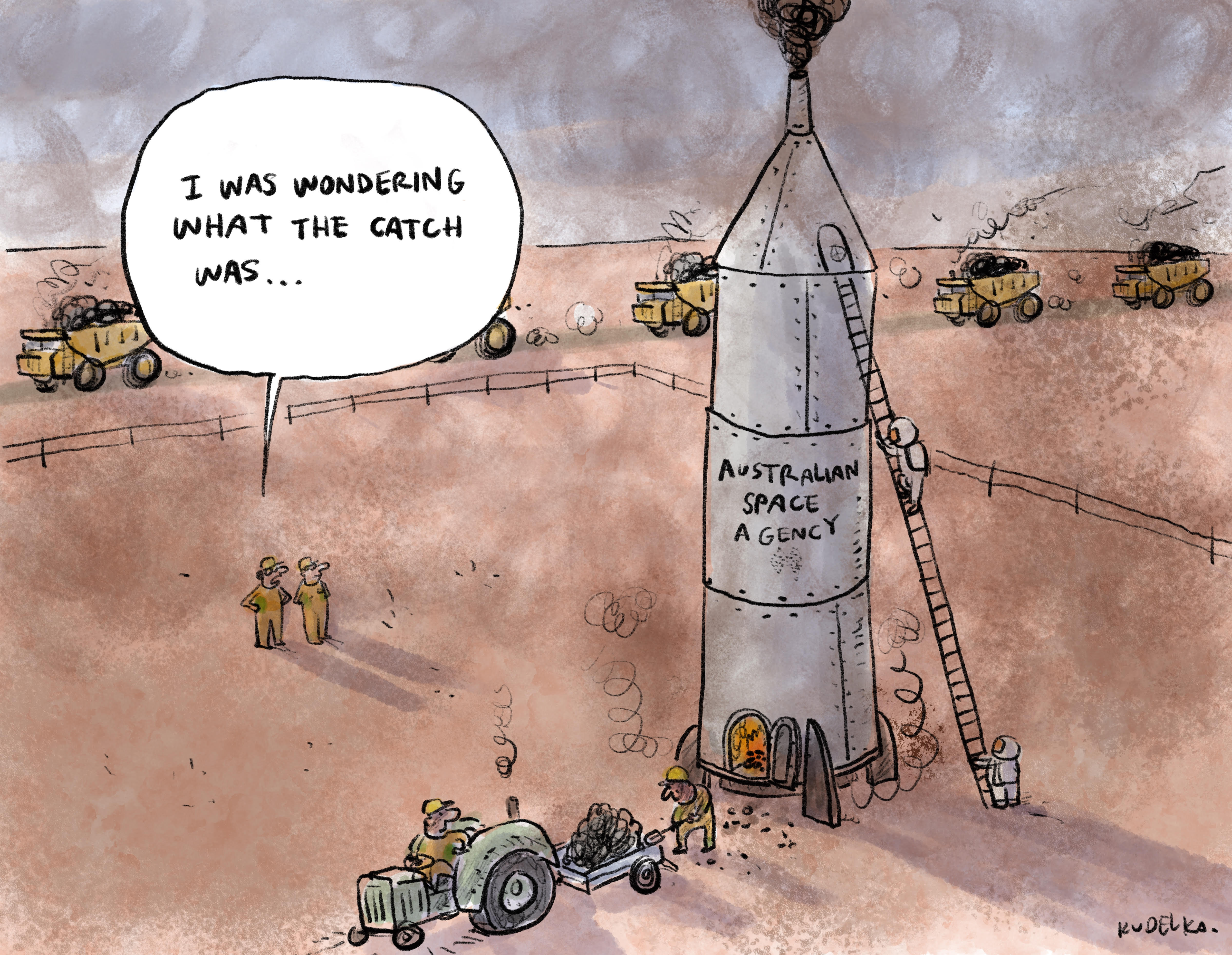 Jon Kudelka cartoon, February 22, 2020