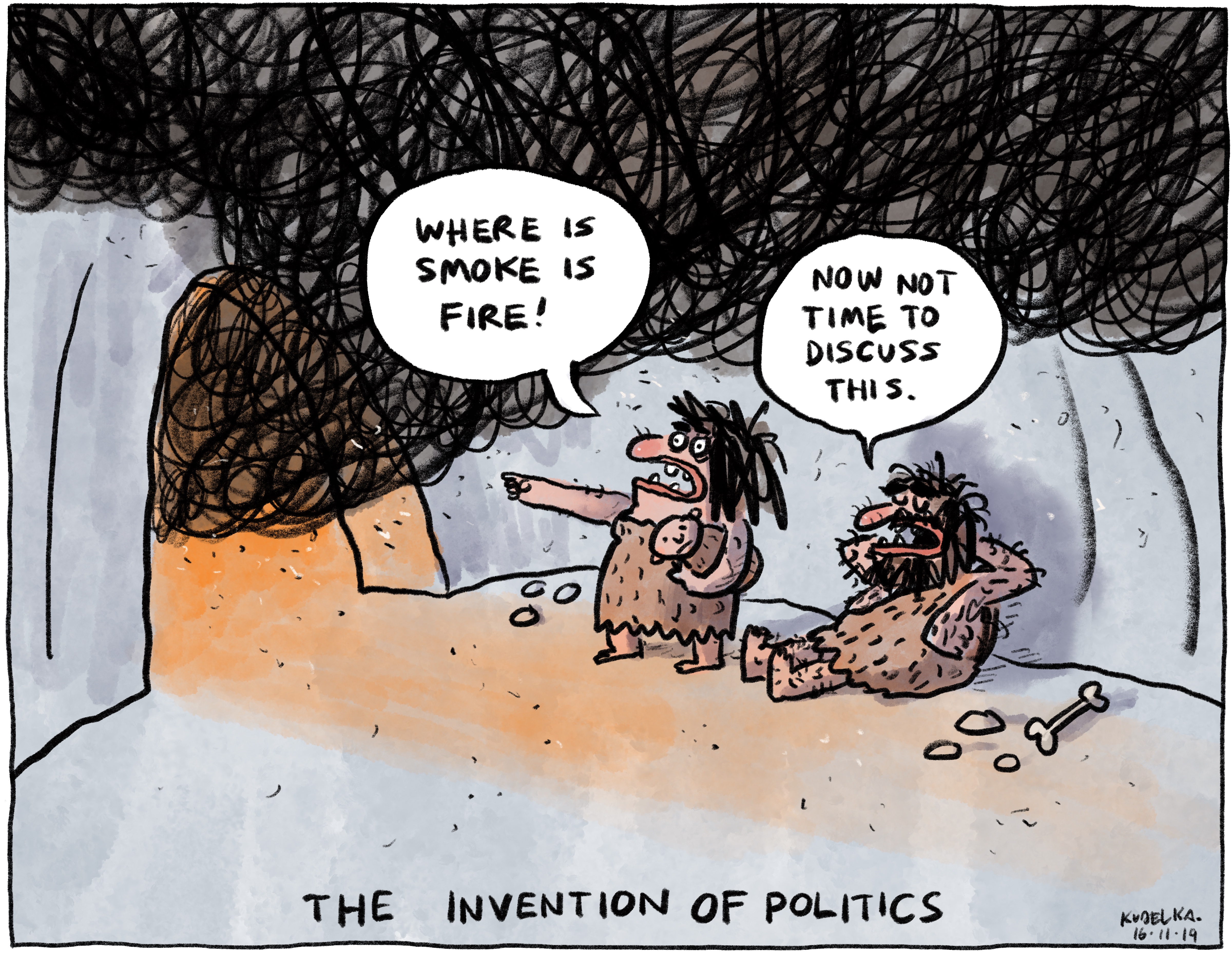 Jon Kudelka cartoon, November 16, 2019