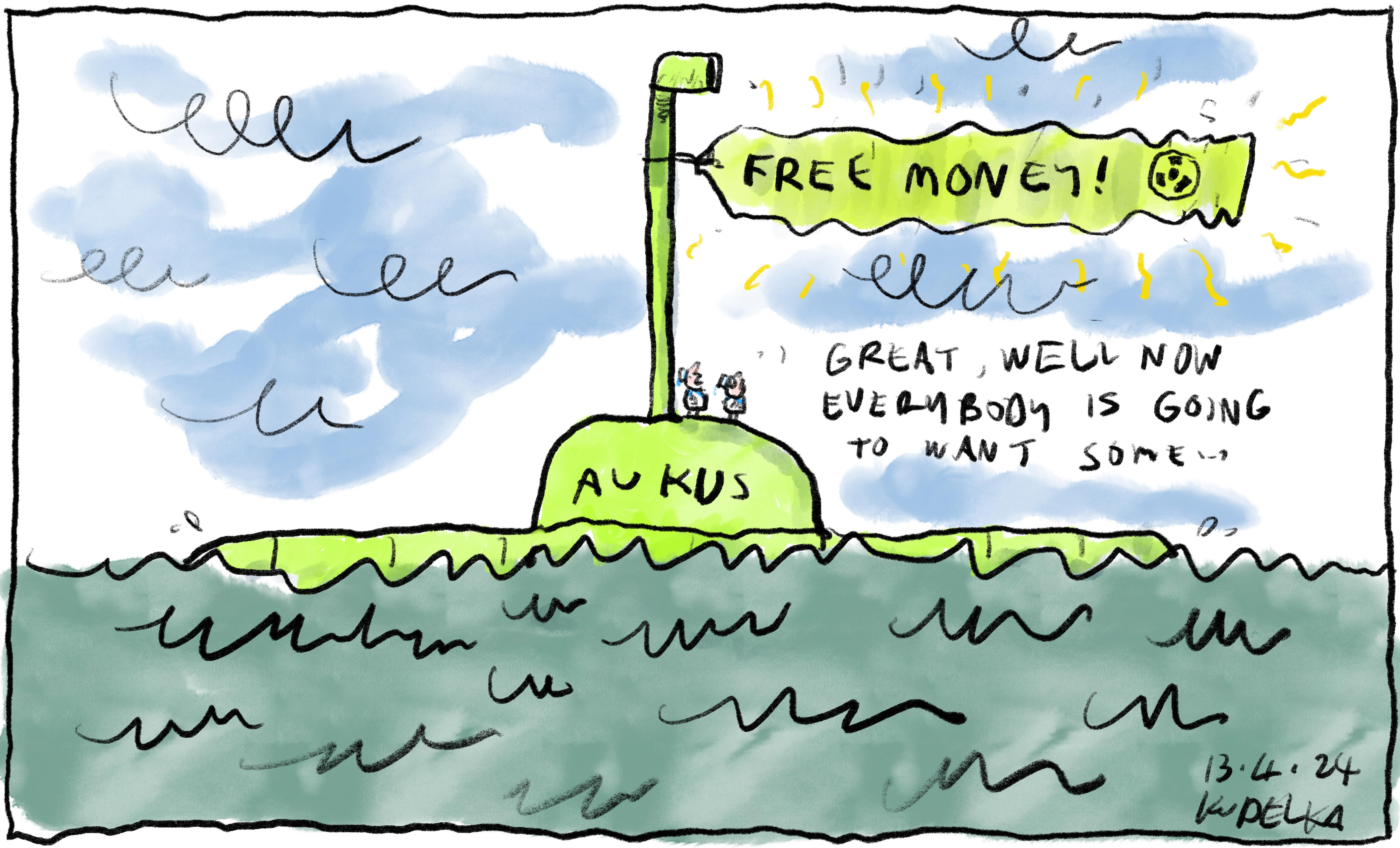Jon Kudelka cartoon, April 13, 2024