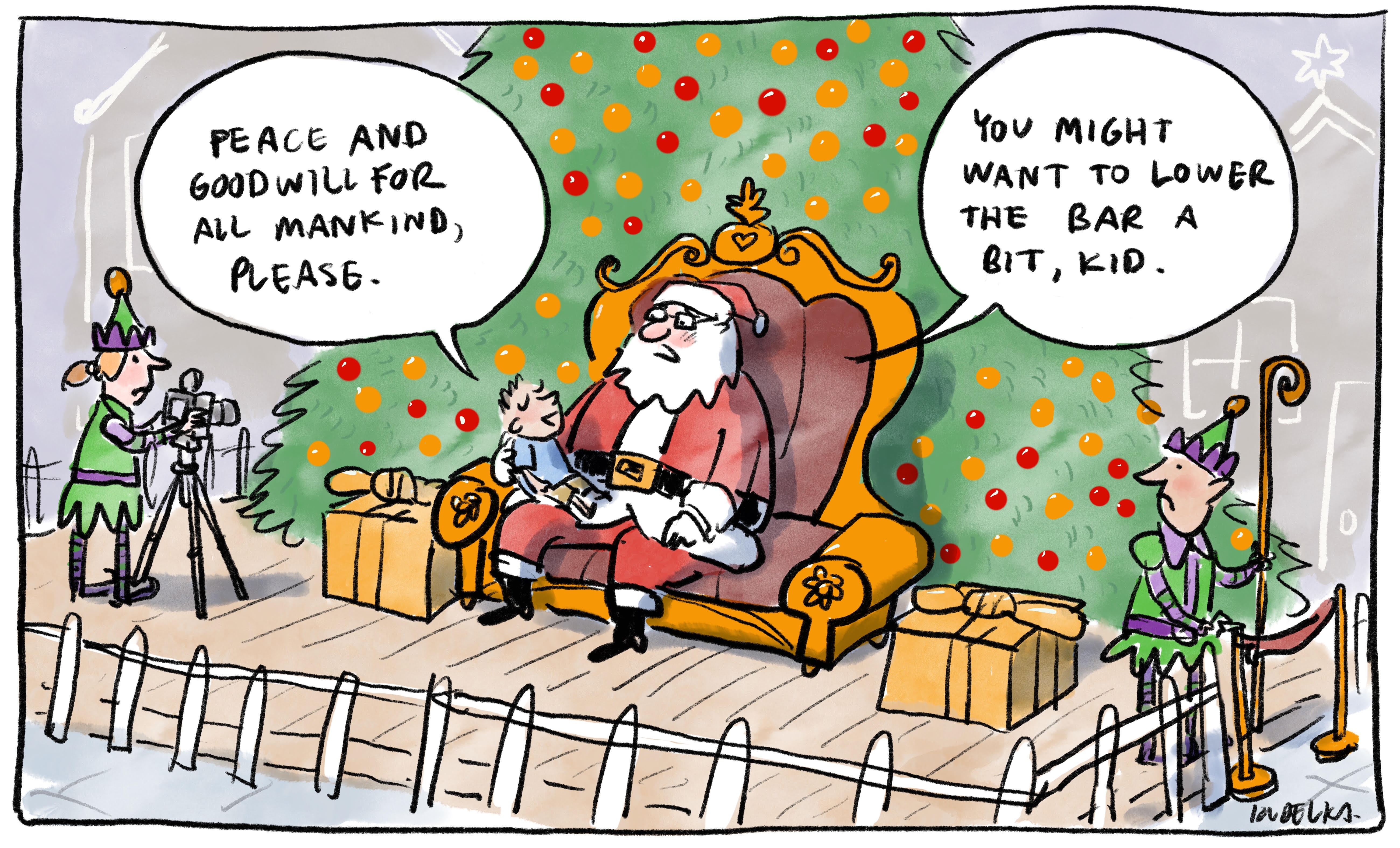 Jon Kudelka cartoon, December 23, 2023