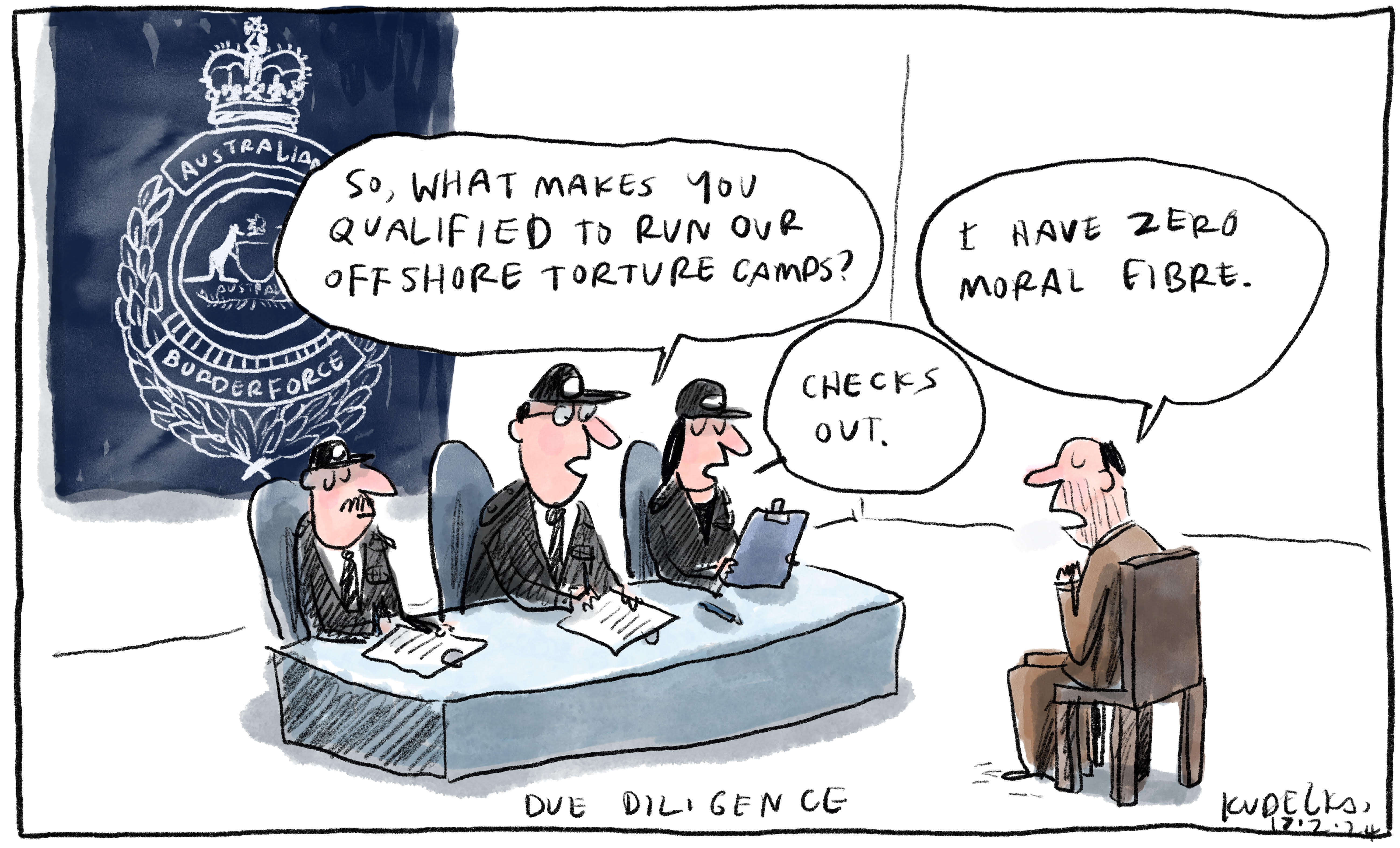 Jon Kudelka cartoon, February 17, 2024