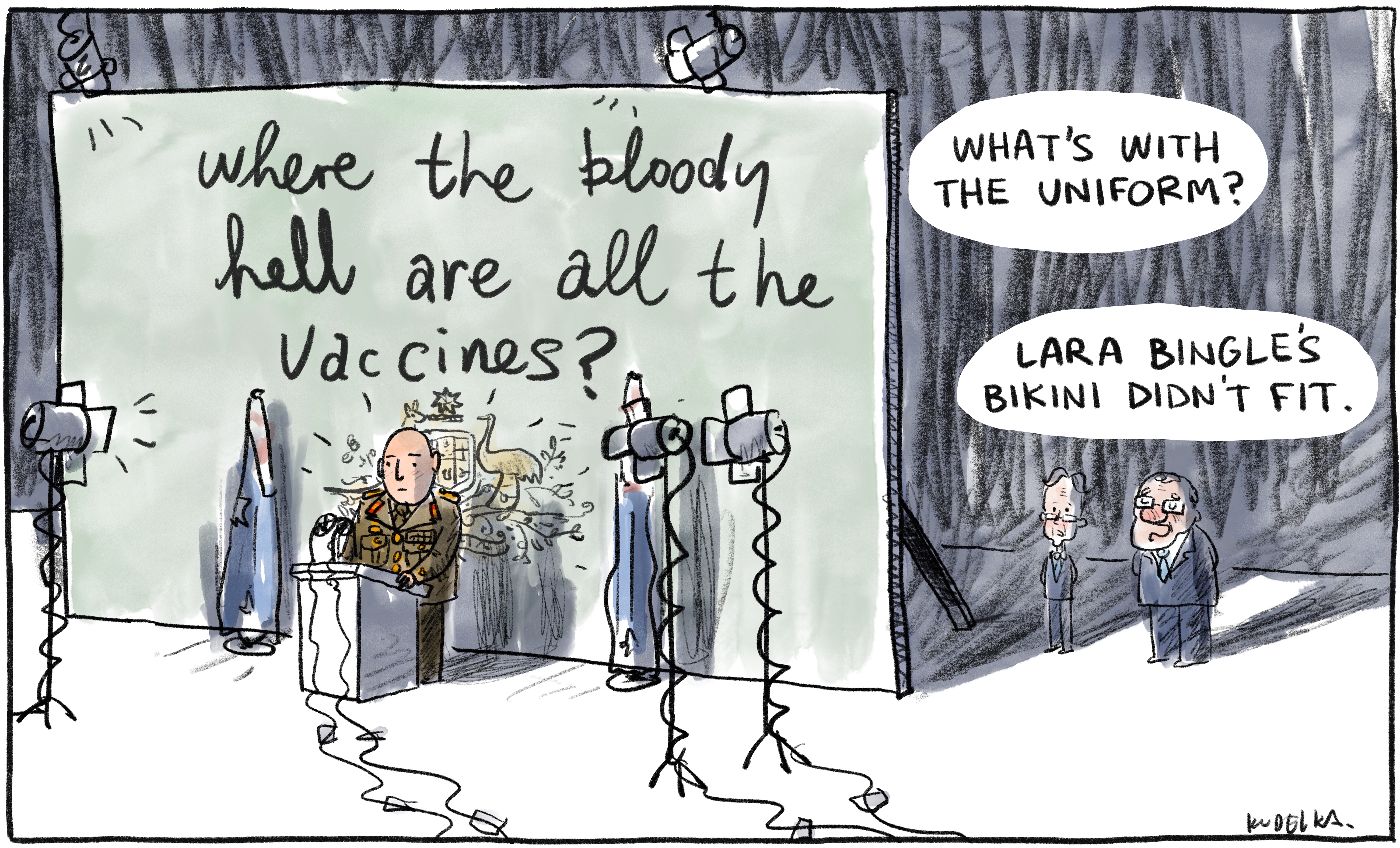 Jon Kudelka cartoon, July 10, 2021