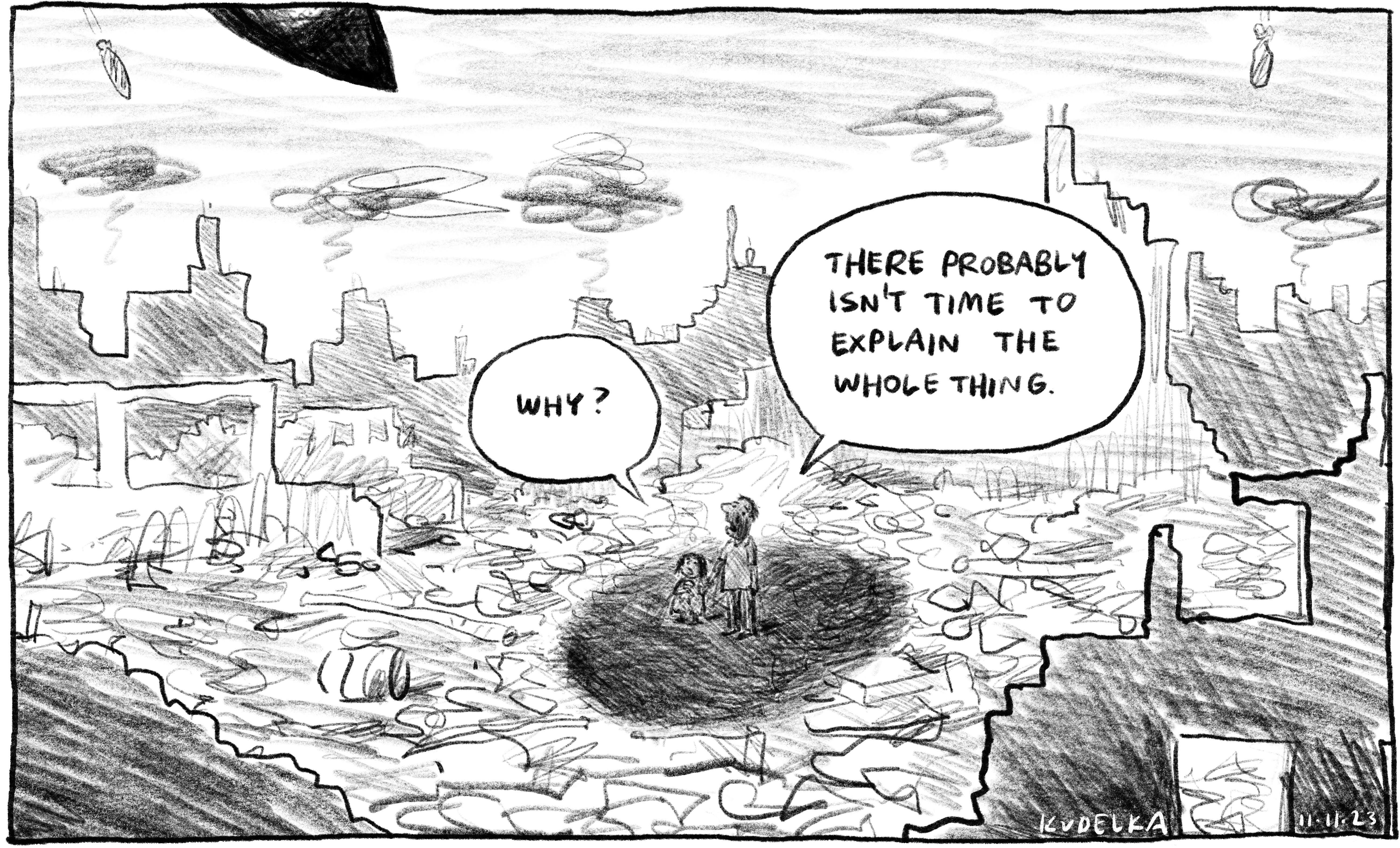 Jon Kudelka cartoon, November 11, 2023