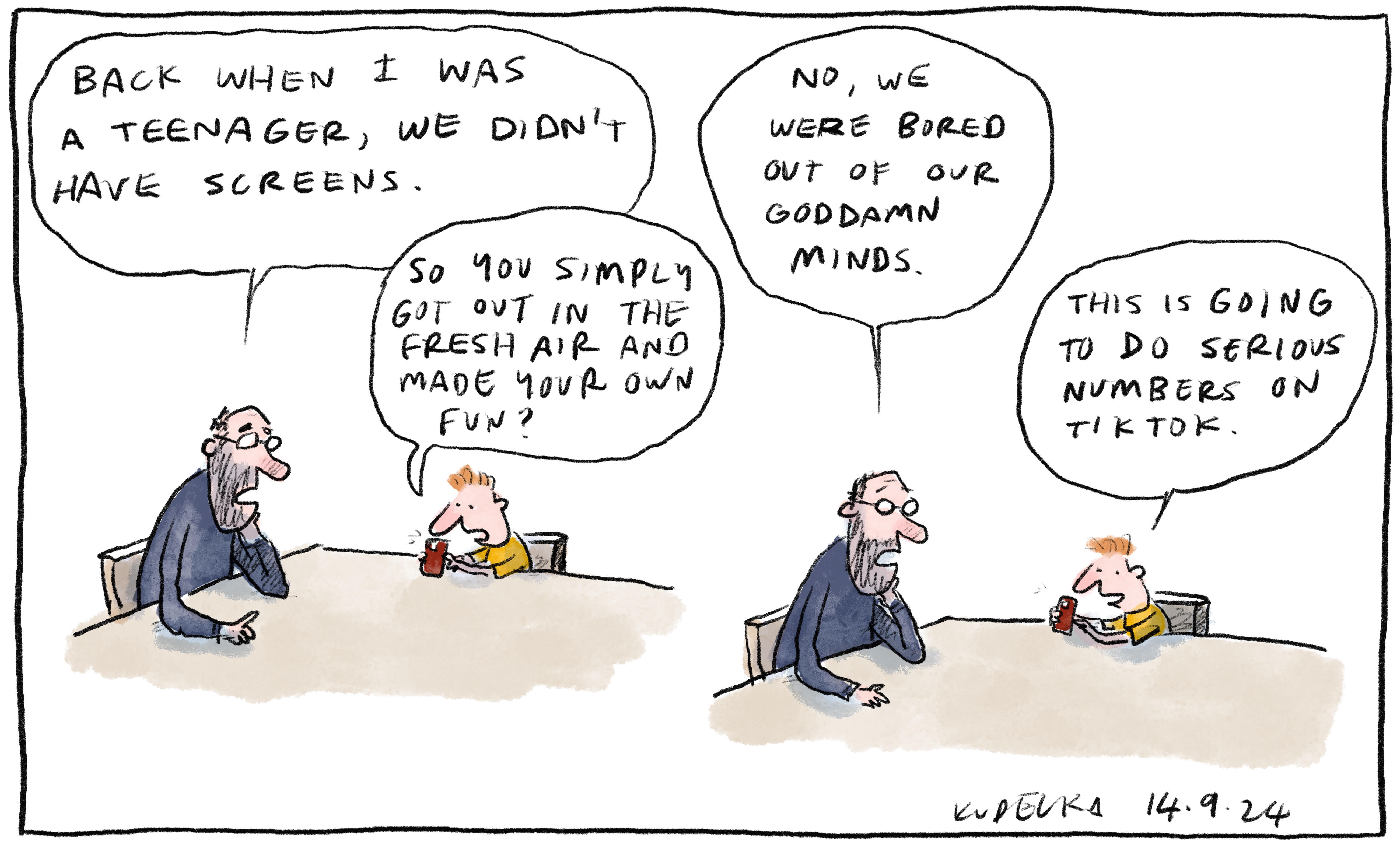 Jon Kudelka cartoon, September 14, 2024