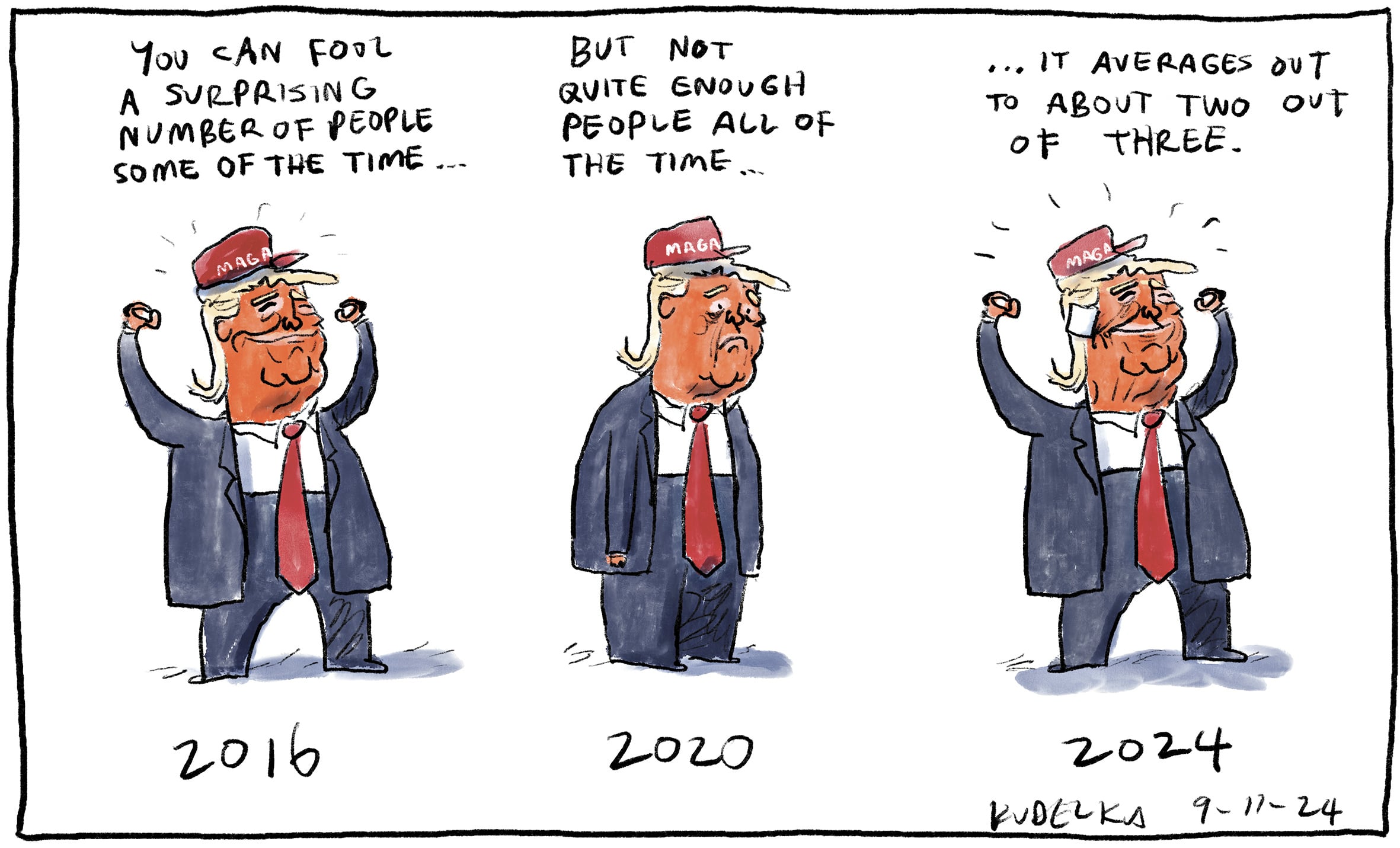 Jon Kudelka cartoon, November 9, 2024