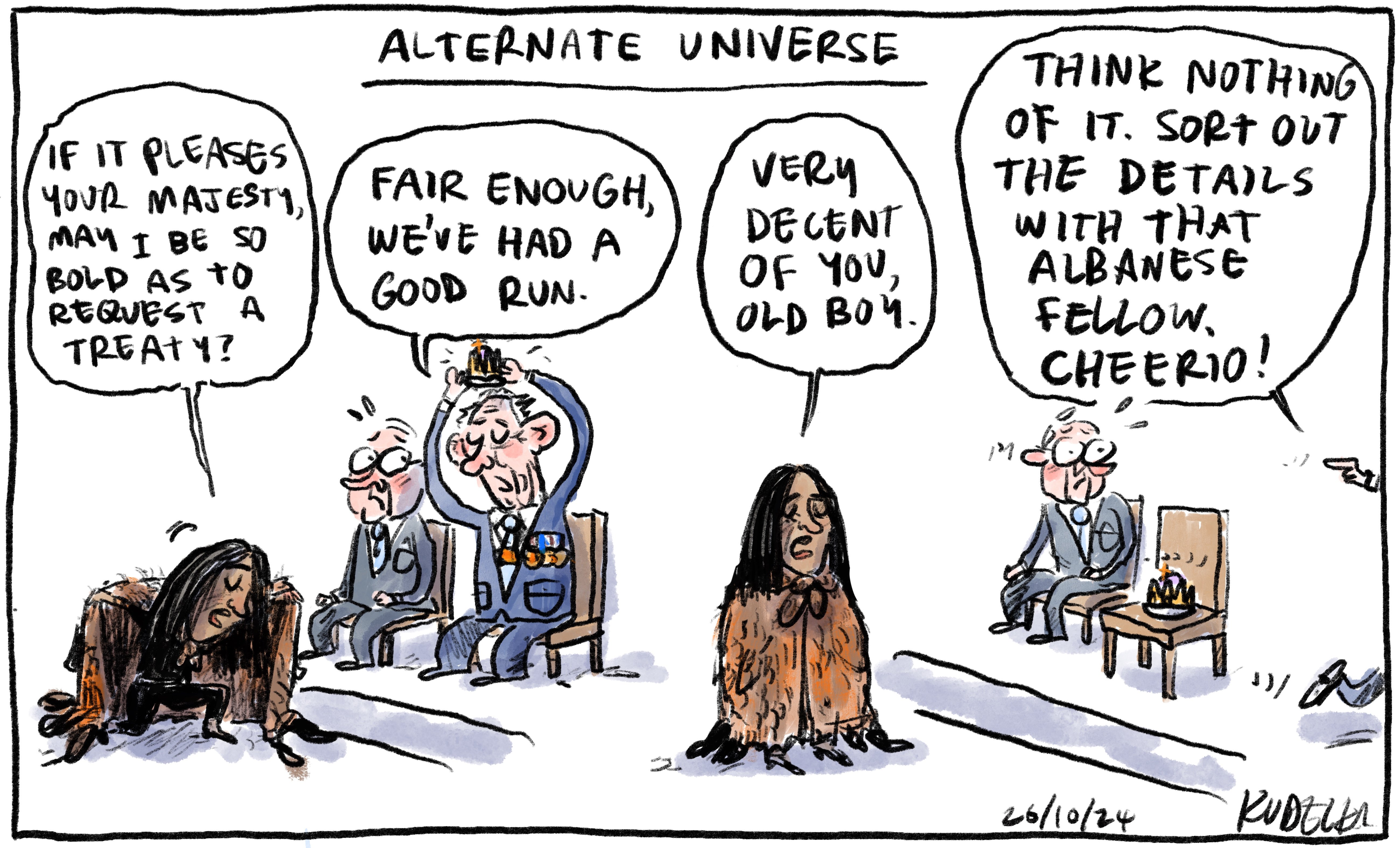 Jon Kudelka cartoon, October 26, 2024