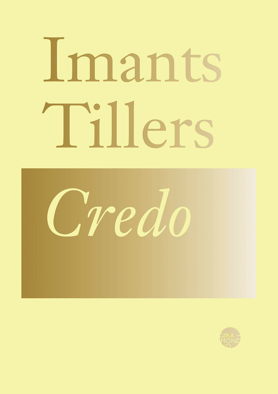 The book cover: the author's name and the book title are displayed on contrasting yellow and brown backgrounds