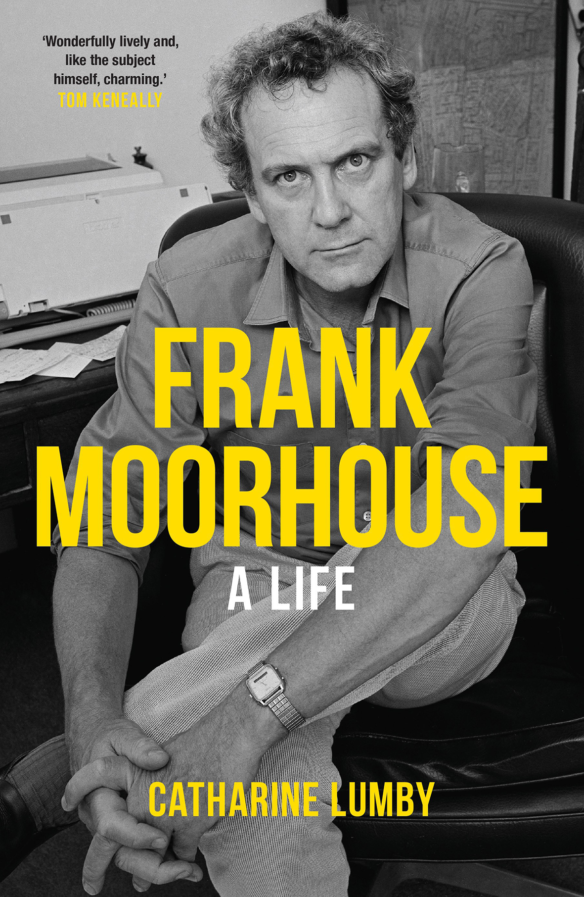 Book cover: photograph of a middle-aged man with an intense gaze.