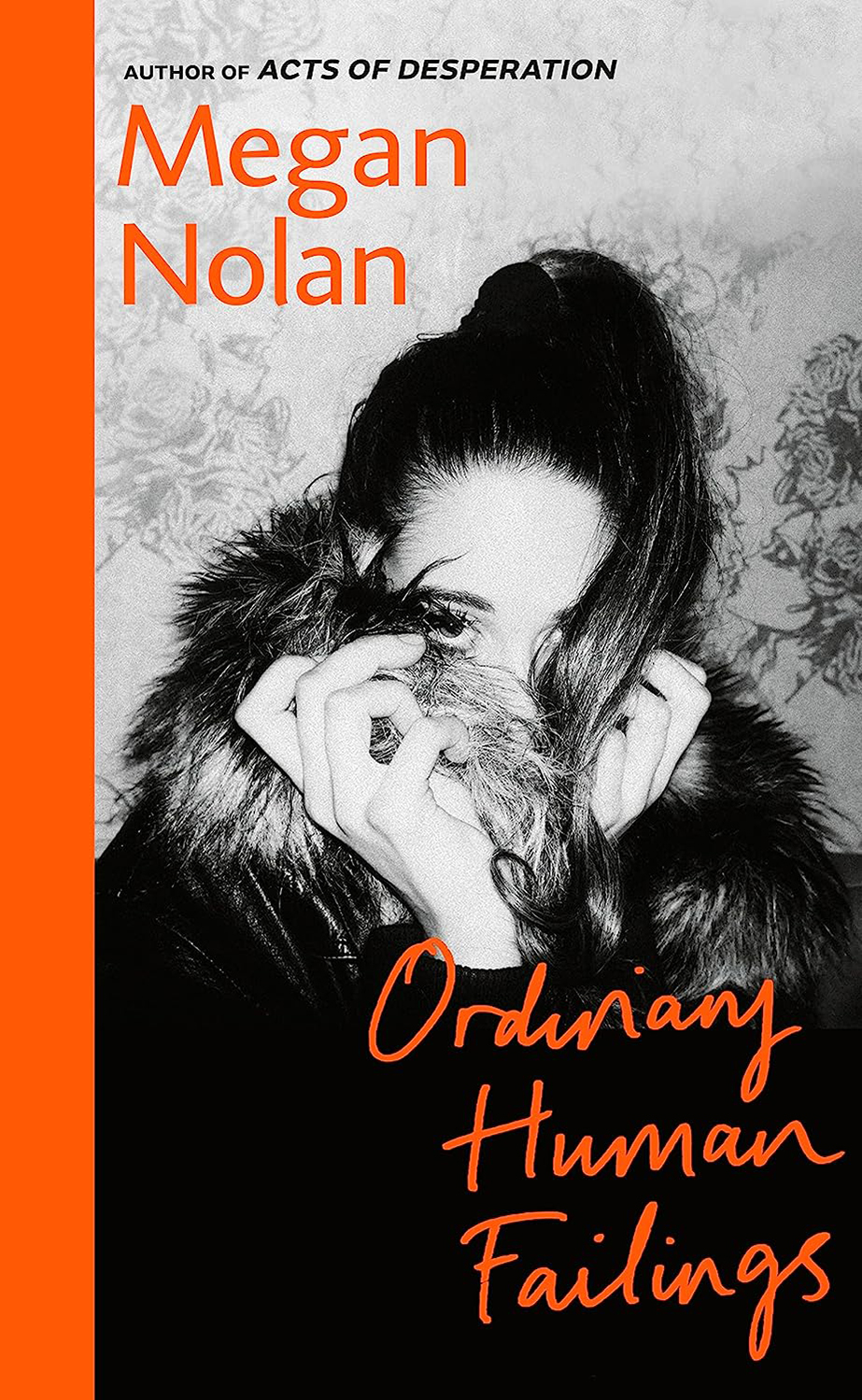 Book cover: Illustration of a woman with her coat pulled up to conceal her face.