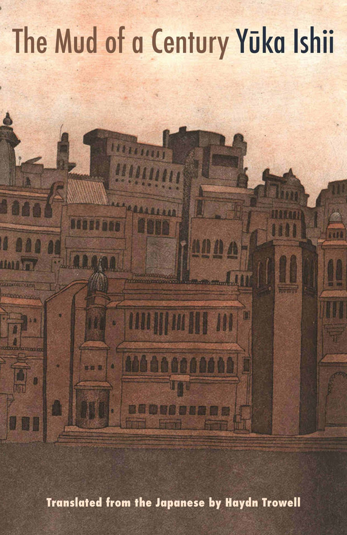 Book cover: illustration of an old city.