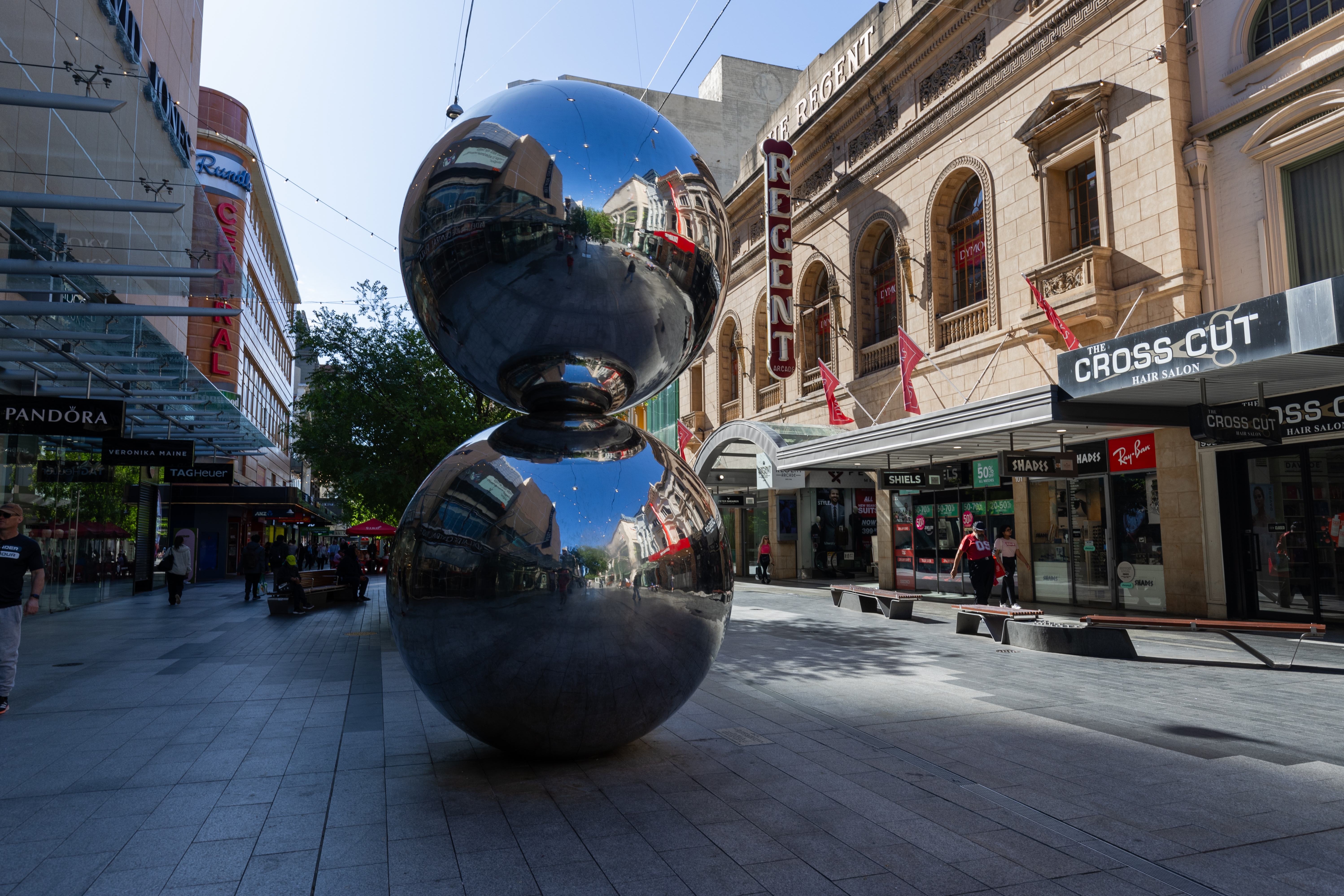 An art installation at Rundle Street Mall.