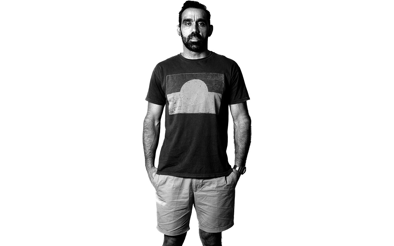 Bloods brother: Adam Goodes, 34, AFL player