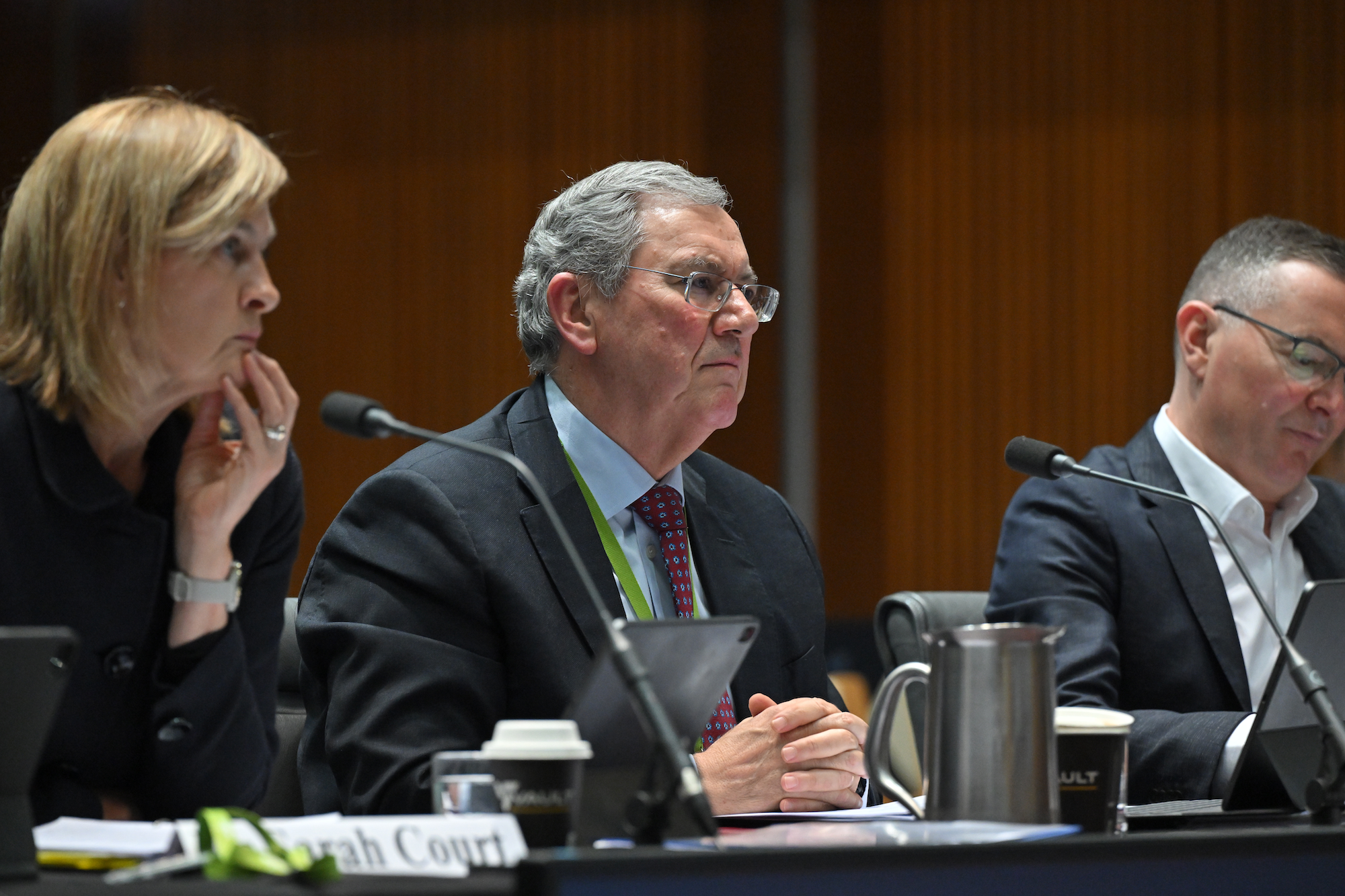 ASIC chair Joseph Longo at a parliamentary hearing on June 14. 