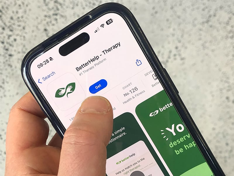The Better Help phone app. 