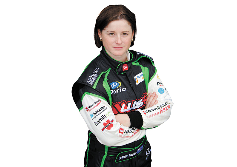 In the driver’s seat: Leanne Tander, 35, race-car driver
