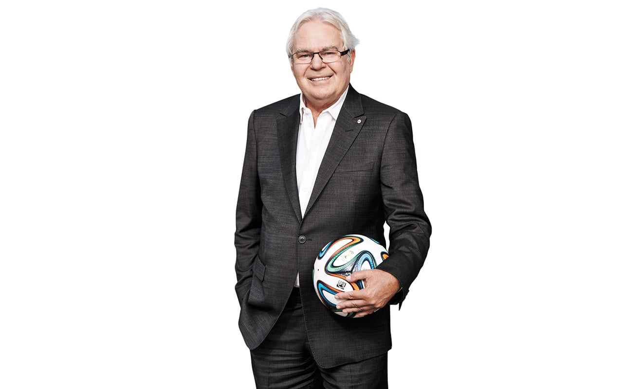On the ball: Les Murray, 68, soccer presenter