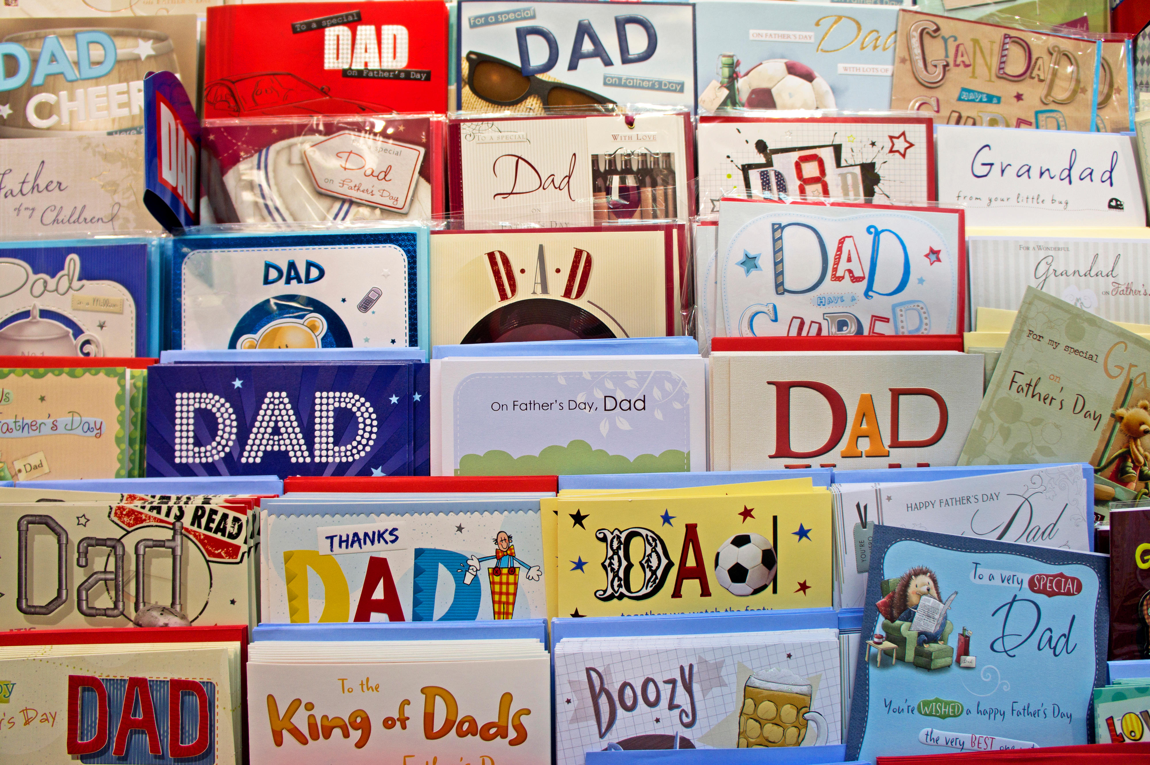 A stand of Father’s Day cards