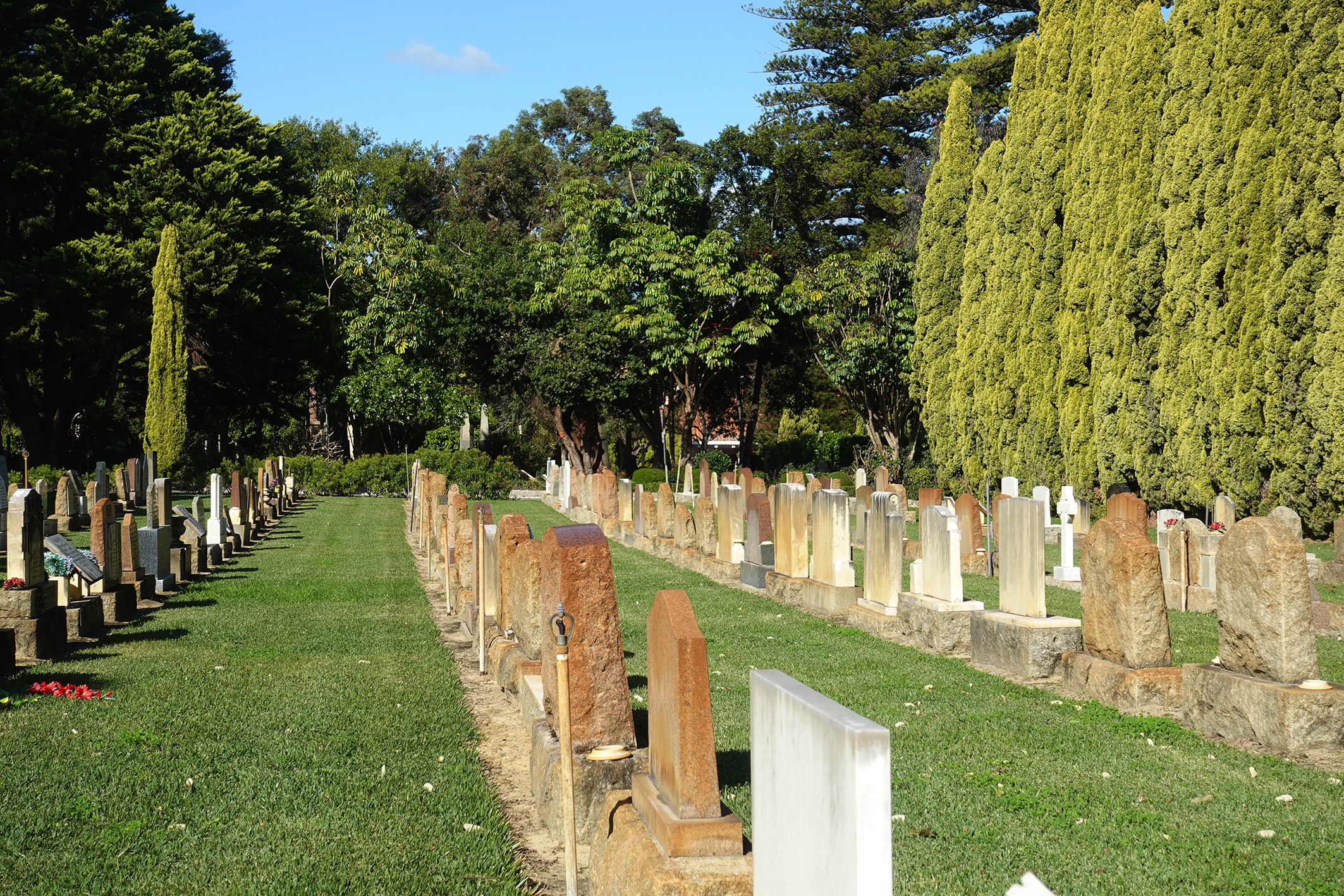 A gravesite.