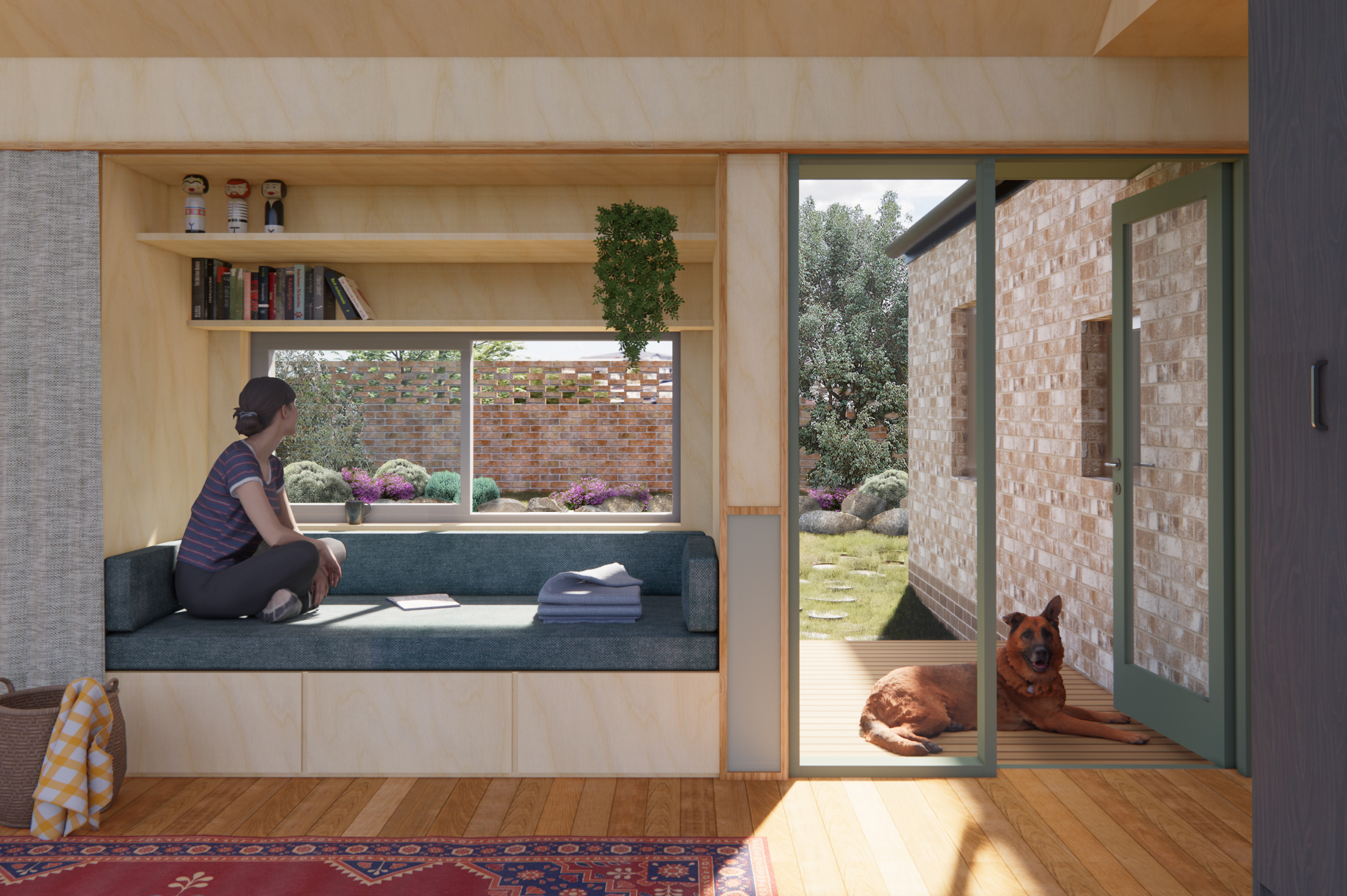 Animation of the interior of a house.