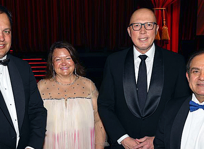 PeterDutton and Gina Rinehart.