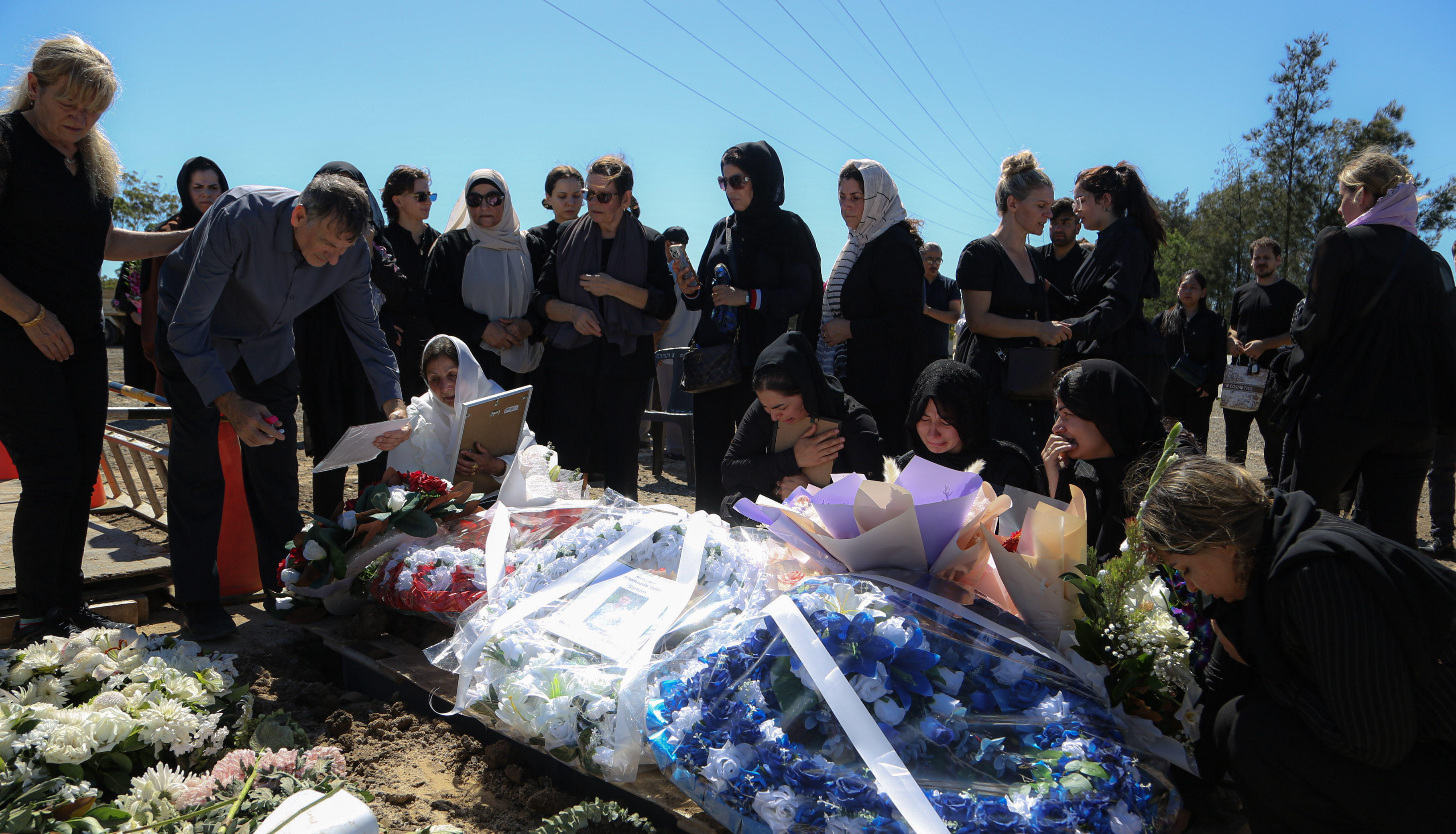 Amamuddin Sadar’s burial at Sydney’s Rookwood Cemetery.
