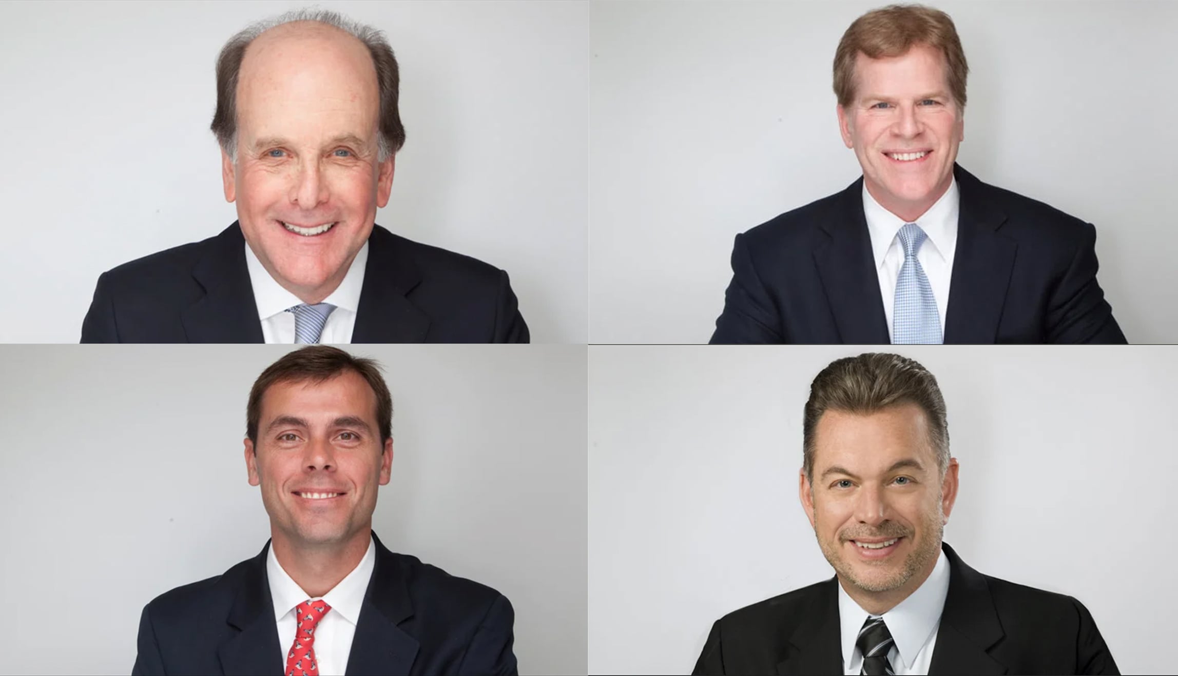 ExamWorks’ executive team (clockwise from top left) Richard E. Pearlman,  James K. Price, Wesley J. Campbell and J. Miguel Fernandez de Castro. 