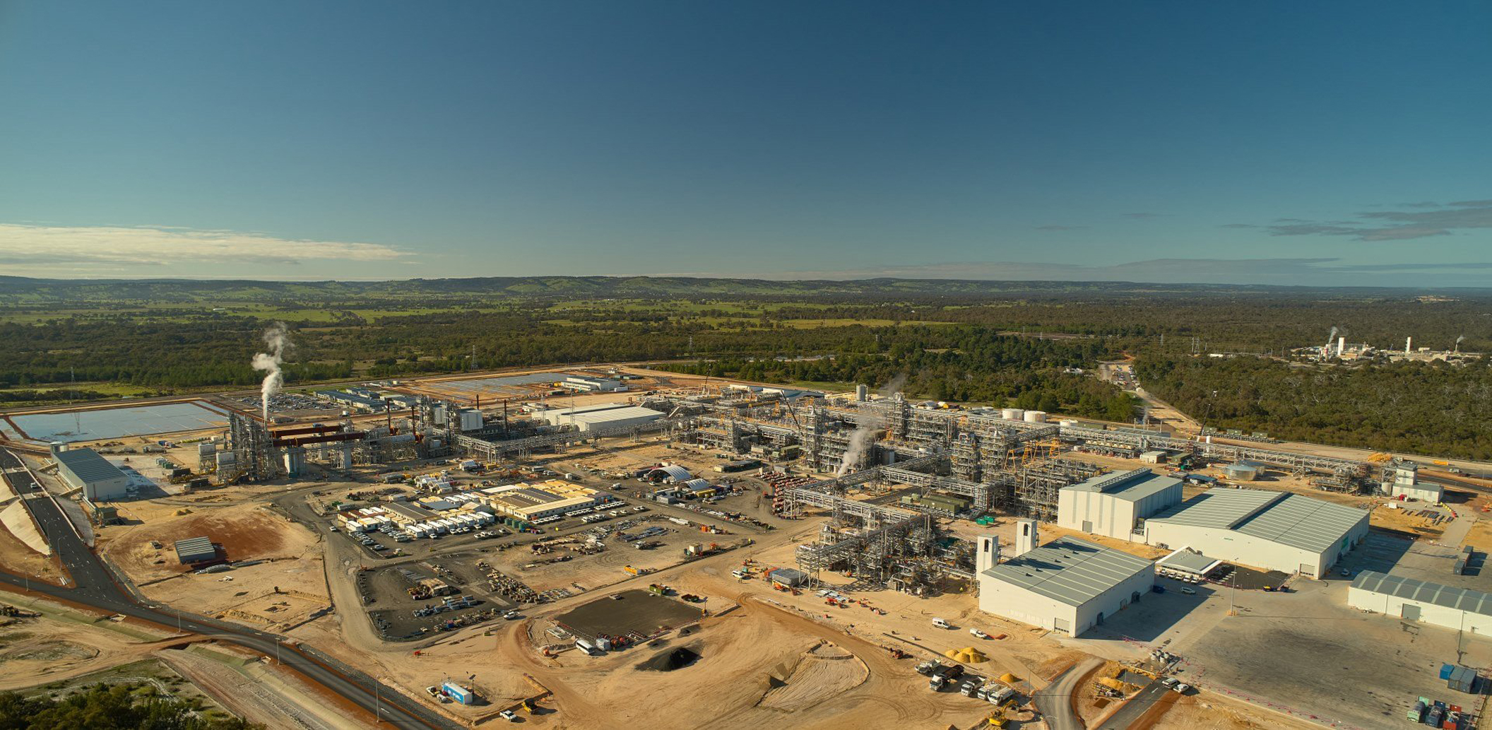A lithium hydroxide processing plant.
