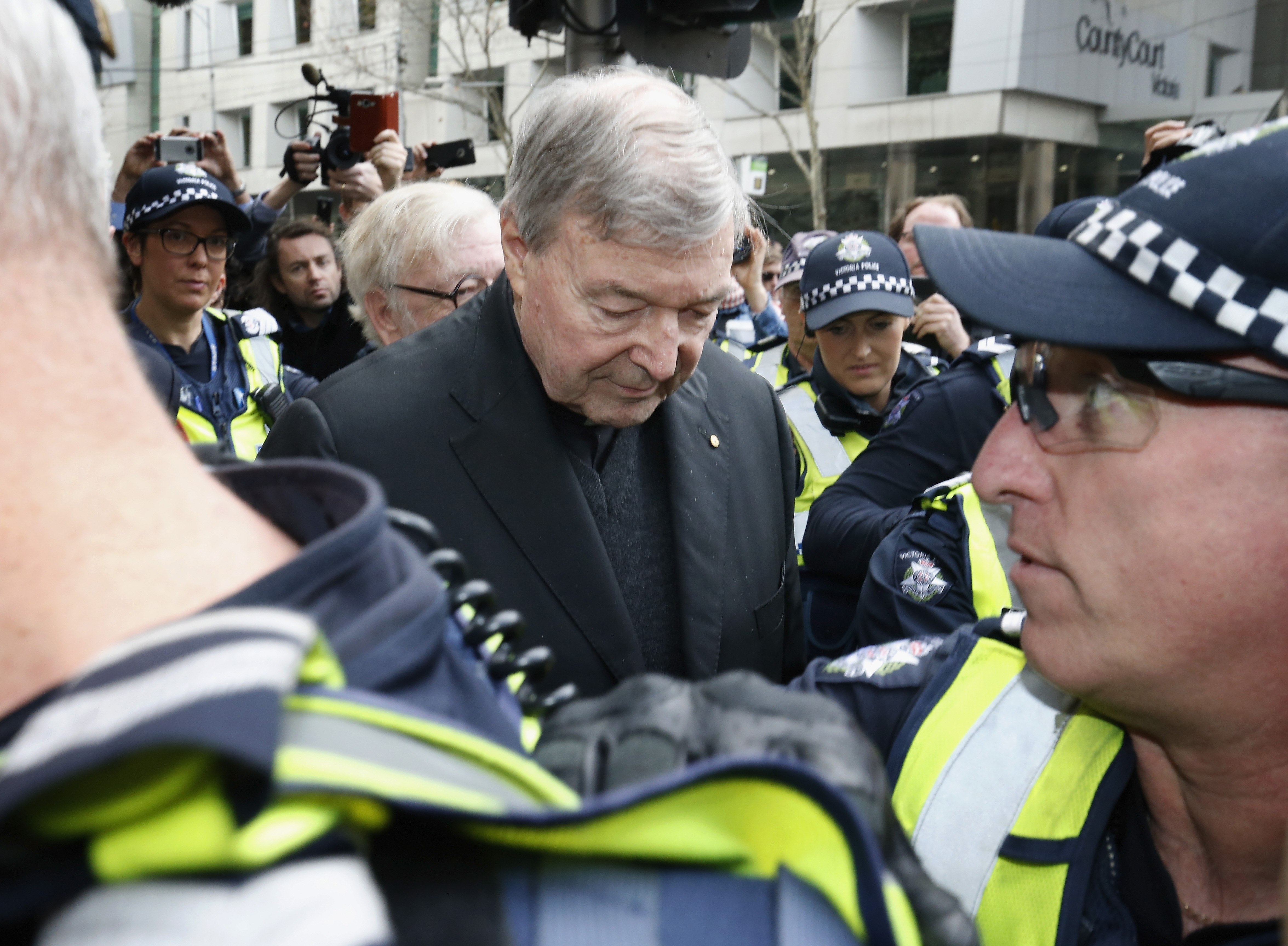 In court with Cardinal George Pell