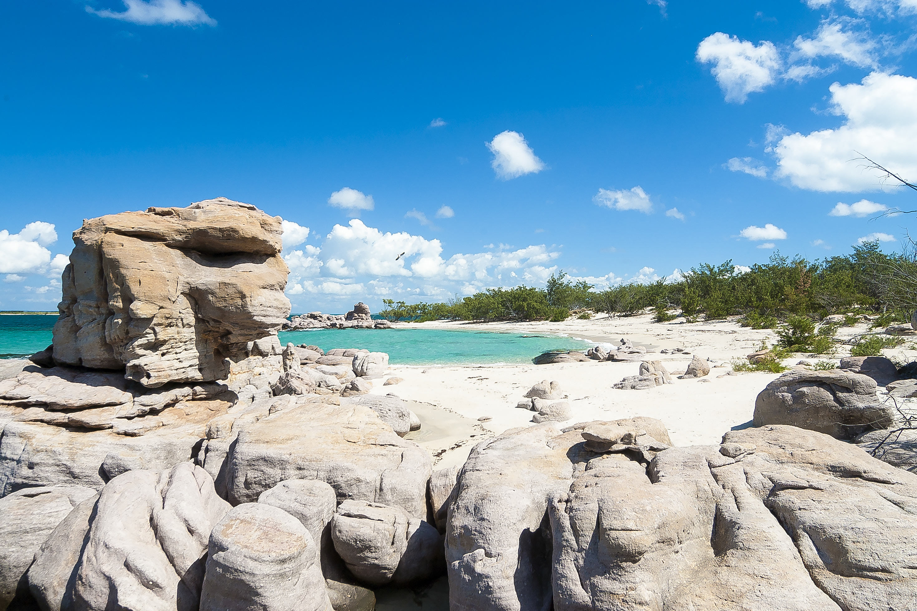 A beach on North East Island, which is off Groote Eylandt in the Groote Archipelago. 