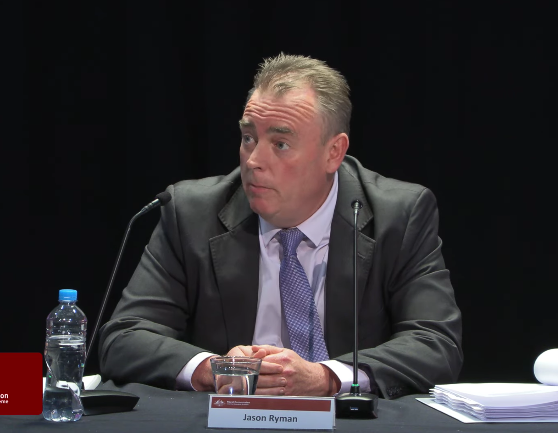 Jason Ryman gives evidence to the royal commission.. 