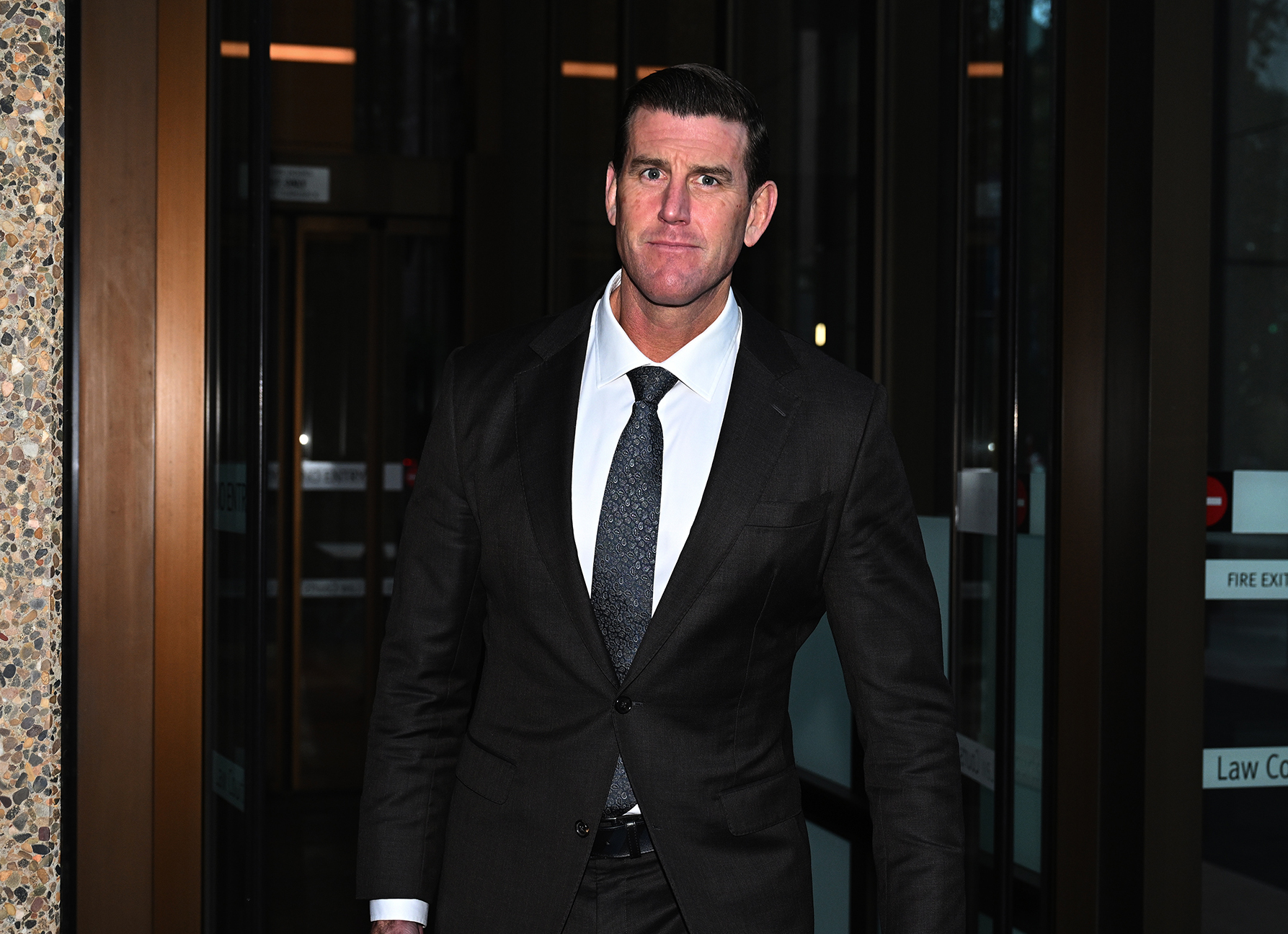 Ben Roberts-Smith leaving the Federal Court in Sydney last year.