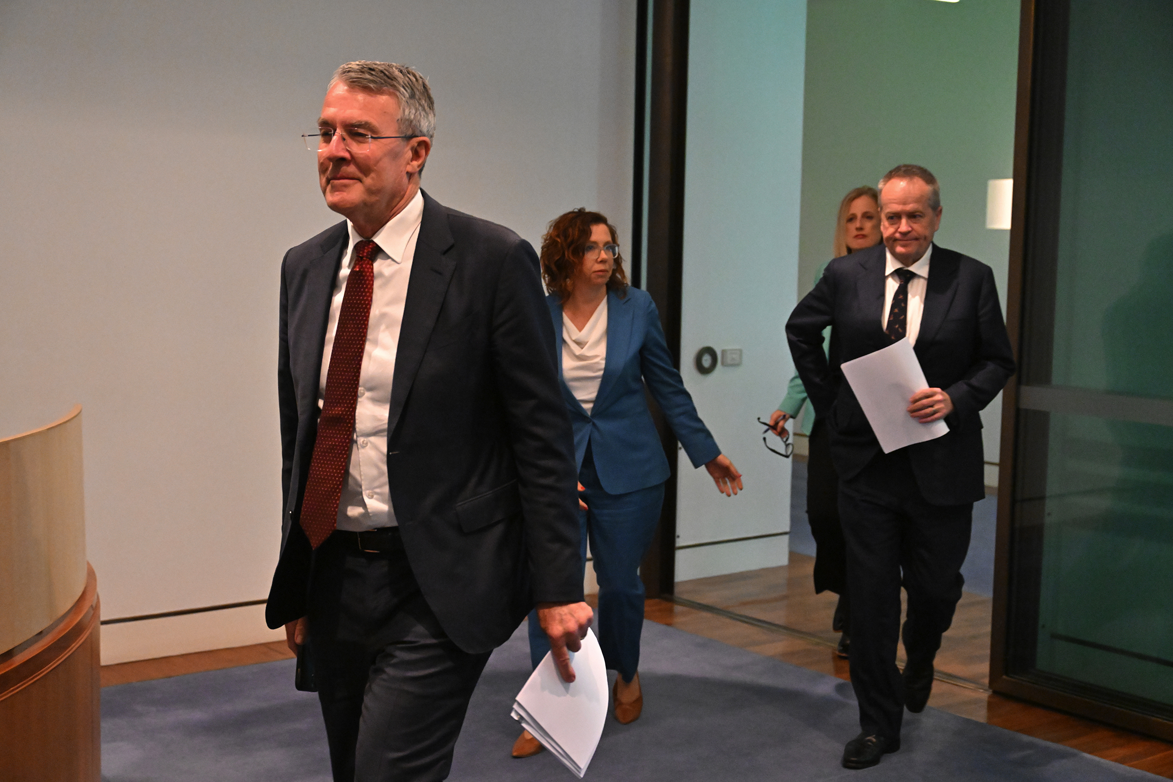 Ministers Mark Dreyfus, Amanda Rishworth, Katy Gallagher and Bill Shorten.