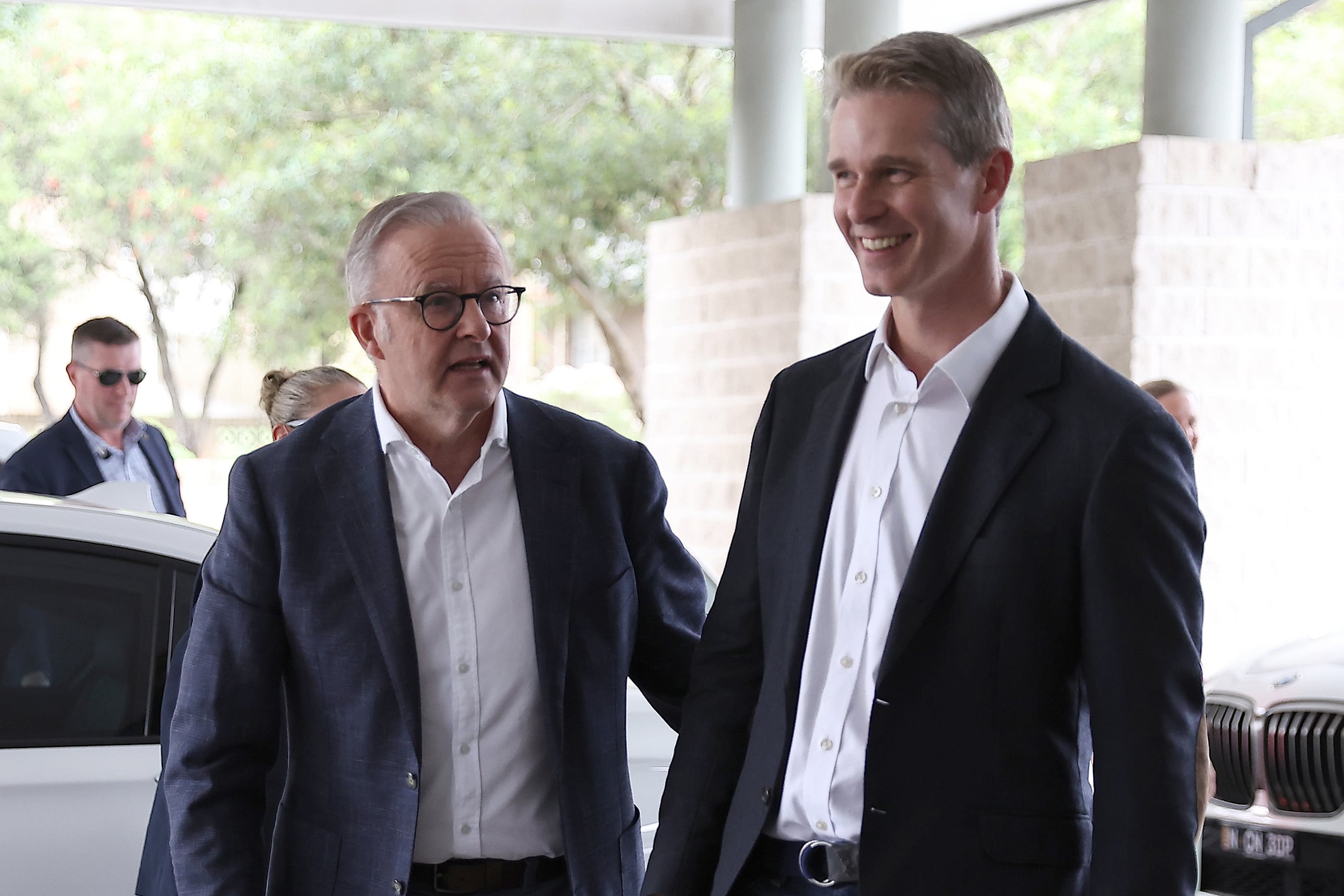 rime Minister Anthony Albanese with Parramatta MP Andrew Charlton.