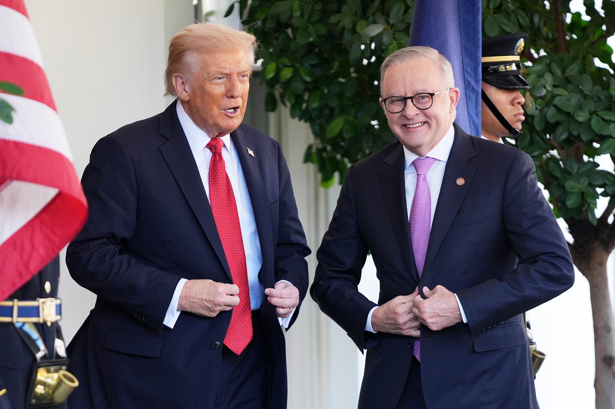 Donald Trump and Anthony Albanese at the White House.