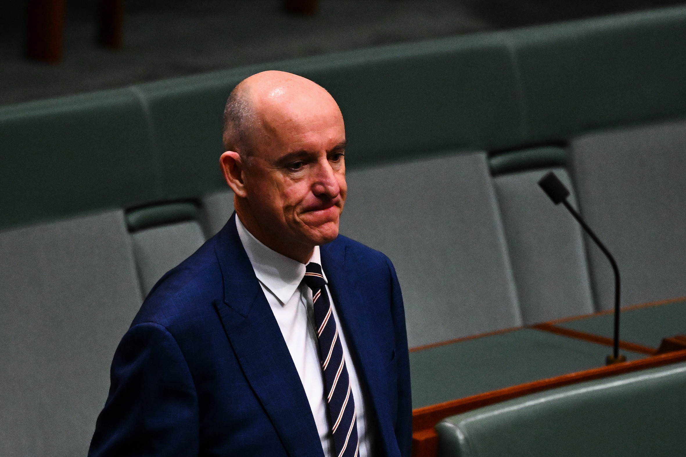 Stuart Robert wearing a blue blazer in Parliament.