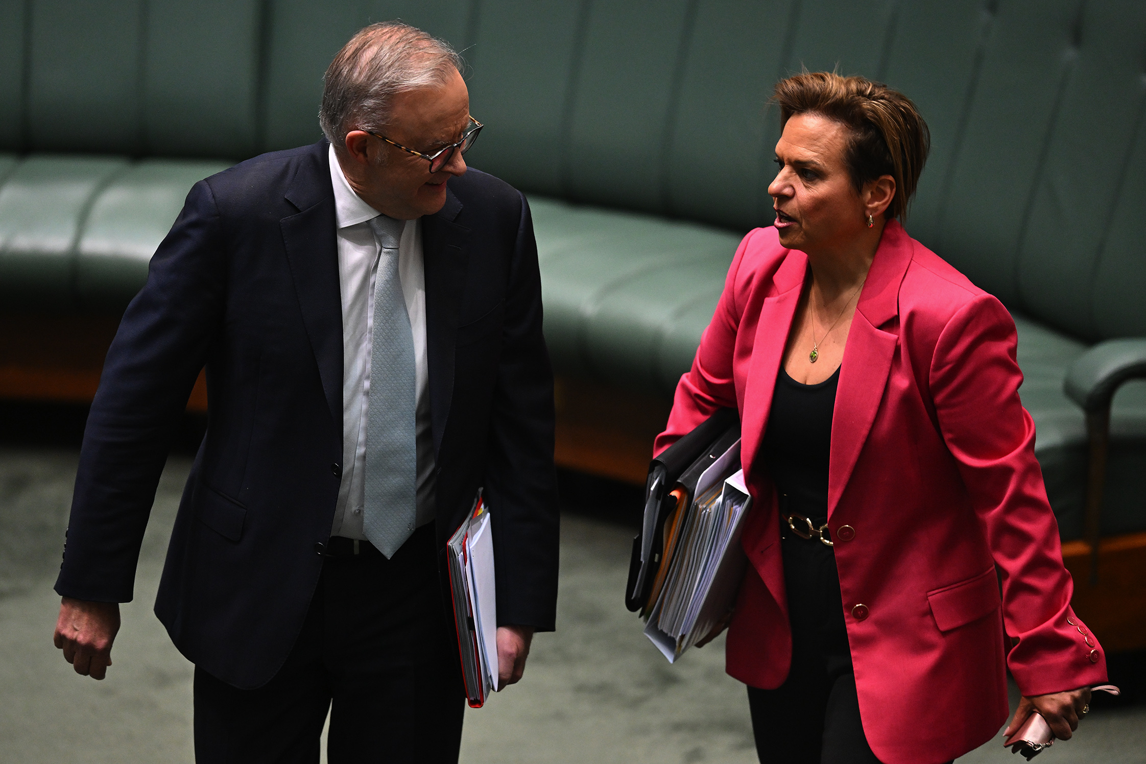 Prime Minister Anthony Albanese and Attorney-General Michelle Rowland in Parliament.