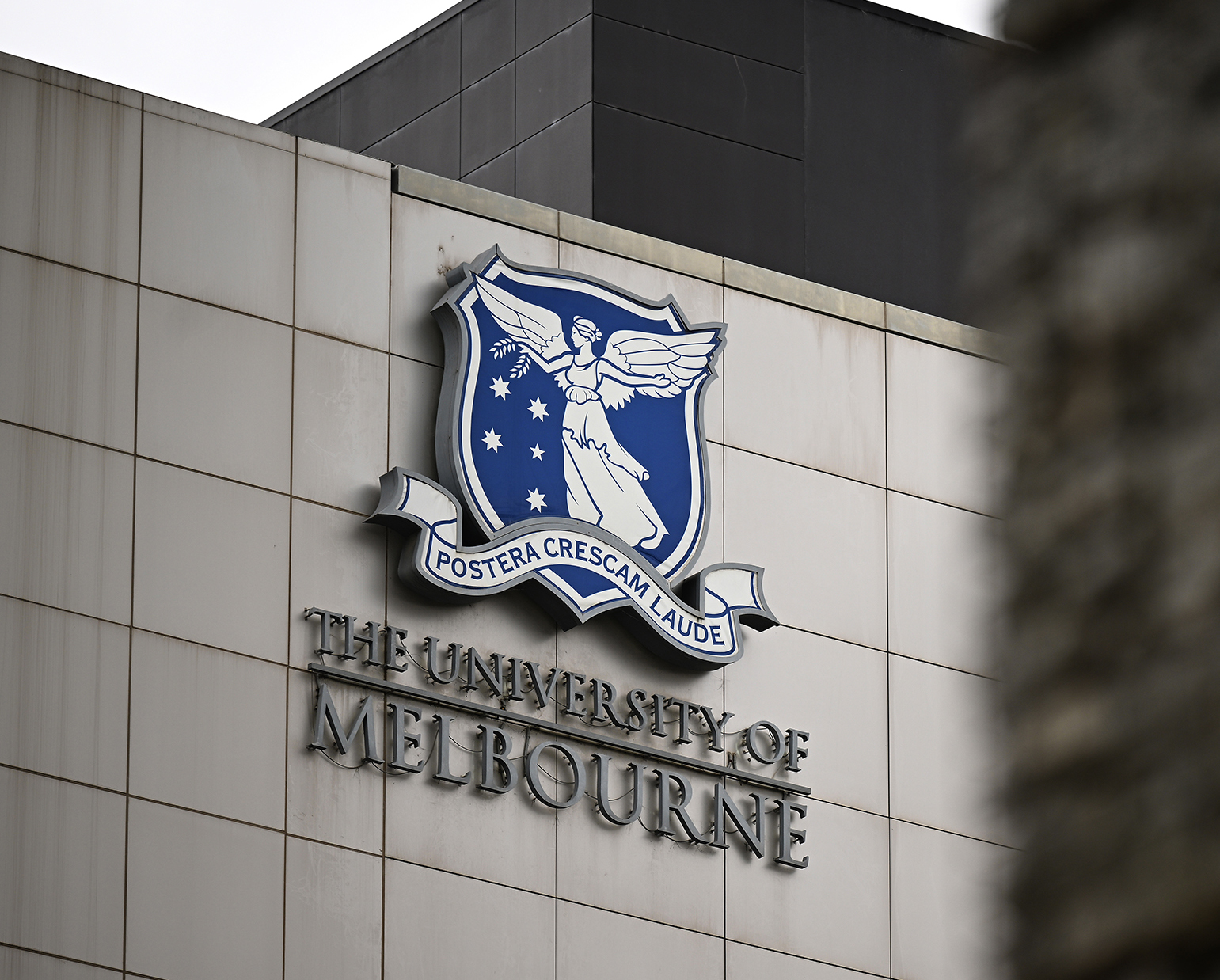 The side of a University of Melbourne building.