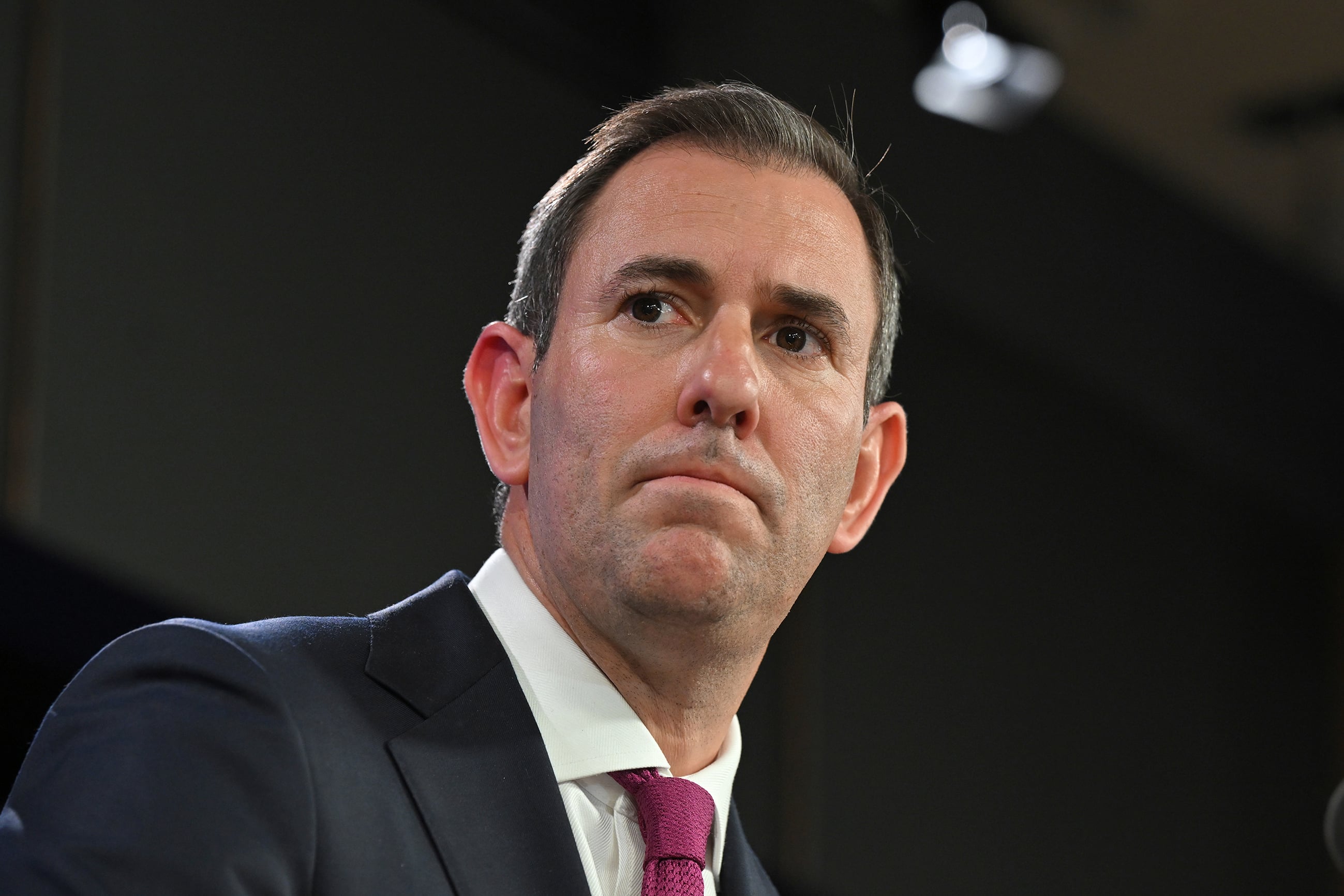 Treasurer Jim Chalmers in a suit.