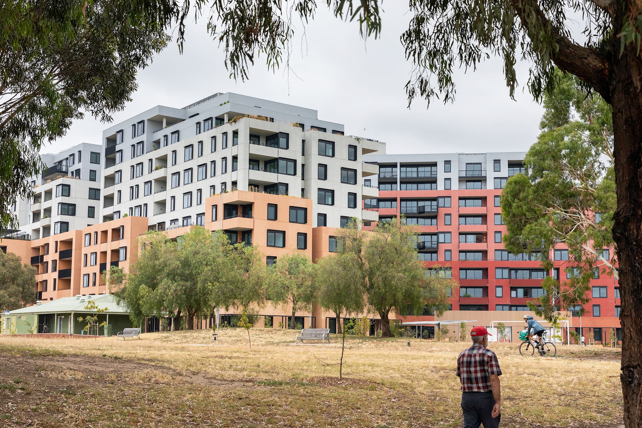 Inner-city apartment builds have helped ease price rises in Melbourne. 