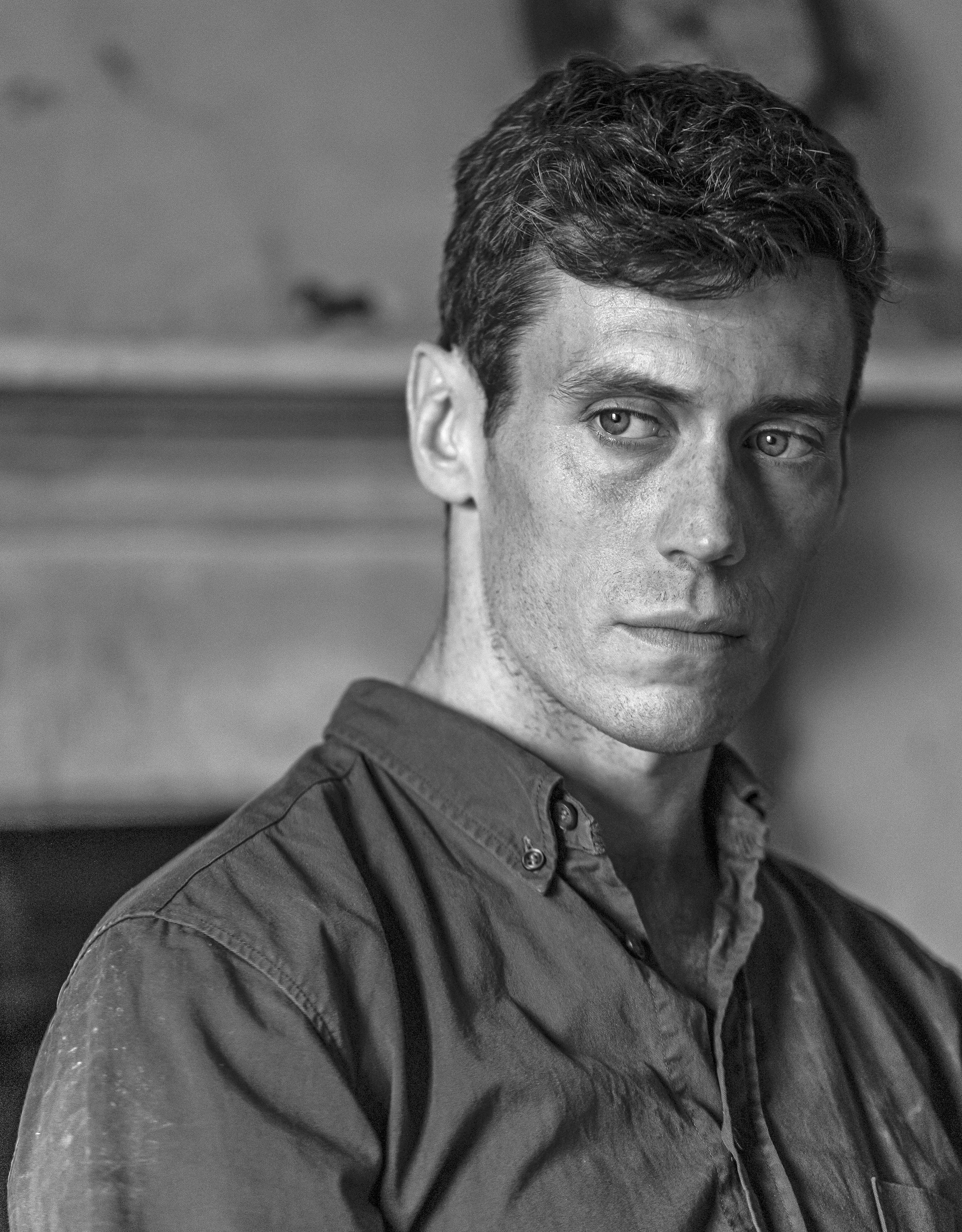 Luke Murphy in a collared shirt. 