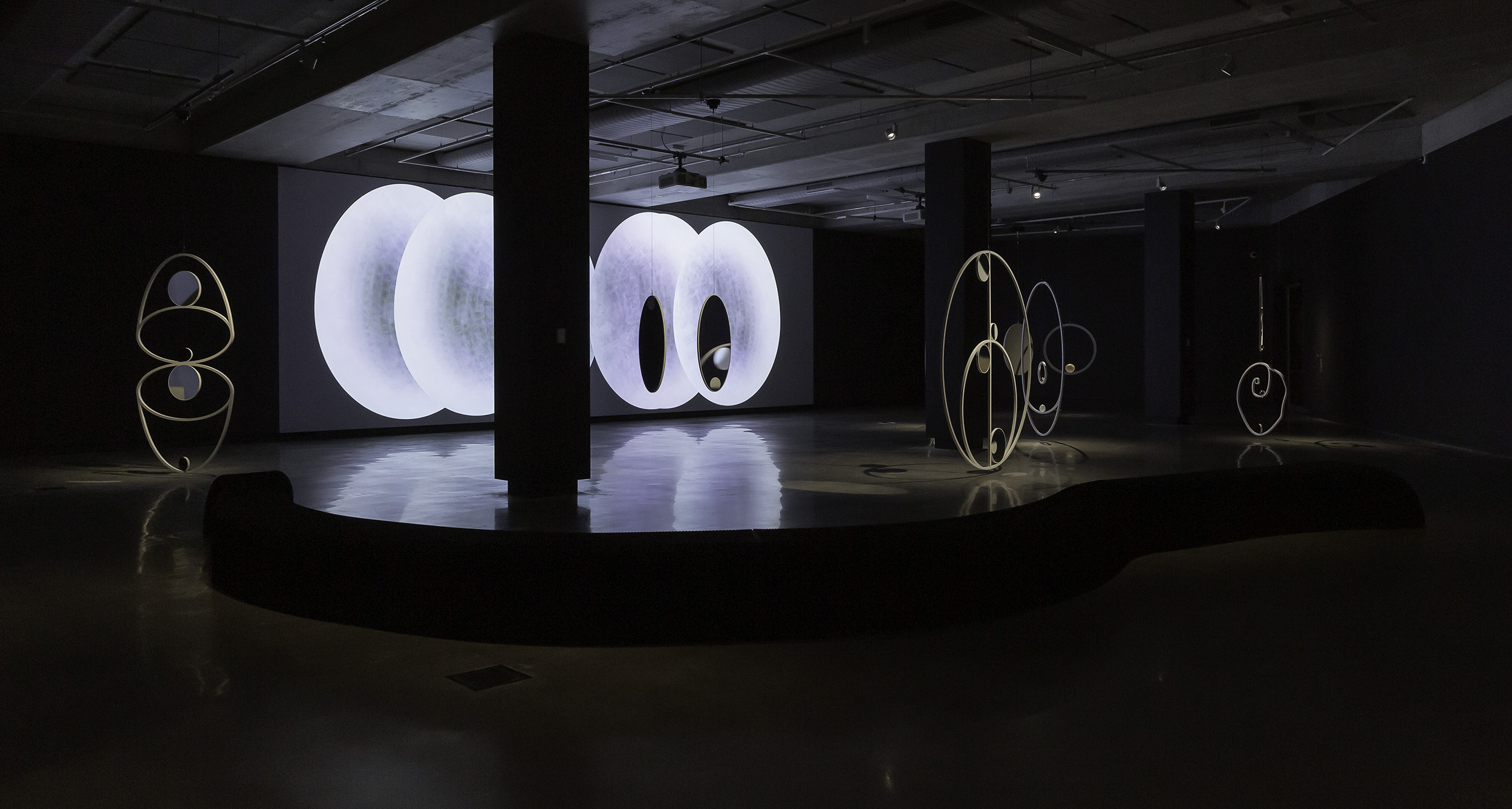 An installation in an art gallery.