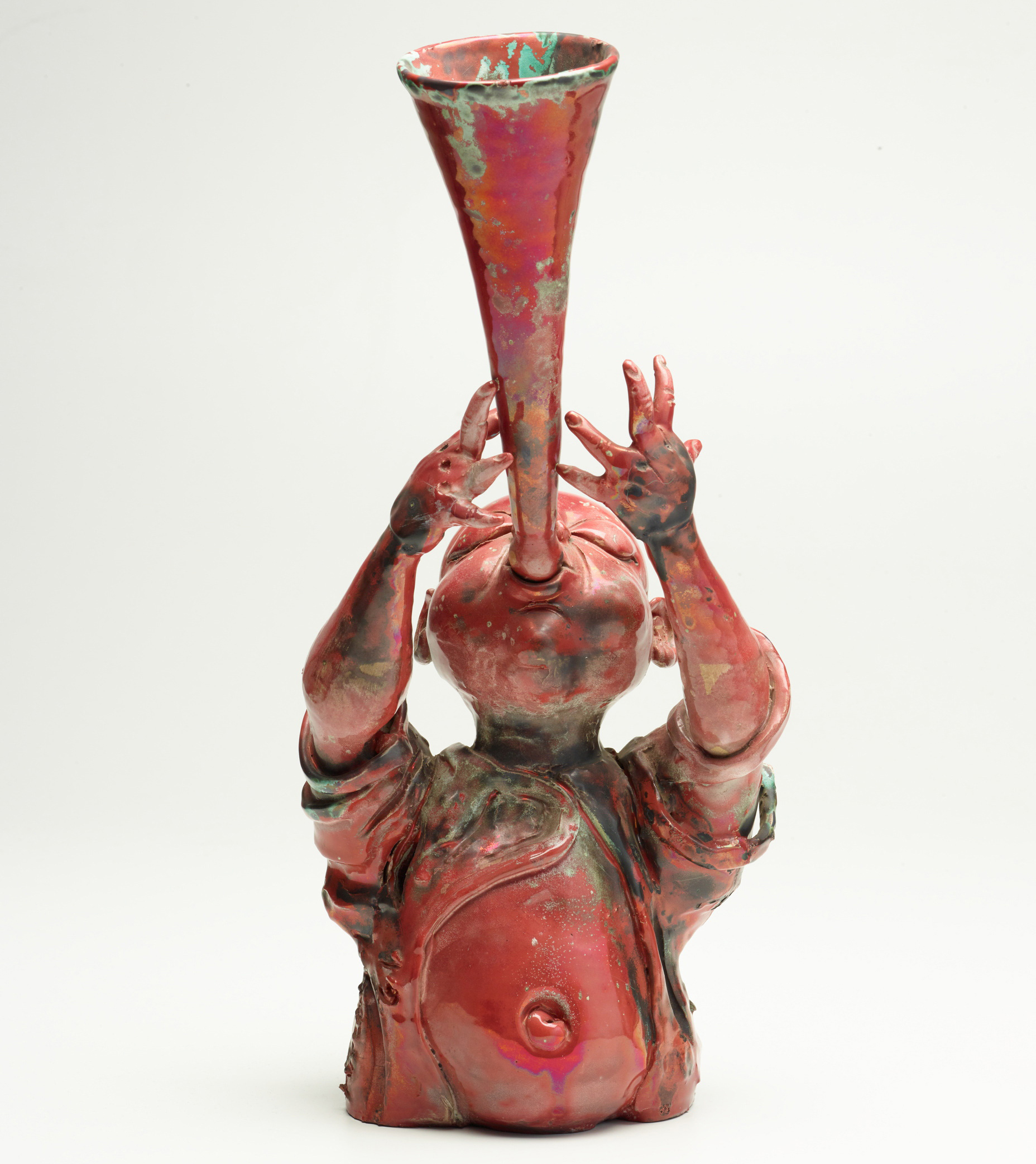 John Perceval’s glazed earthenware Trumpeting angel.