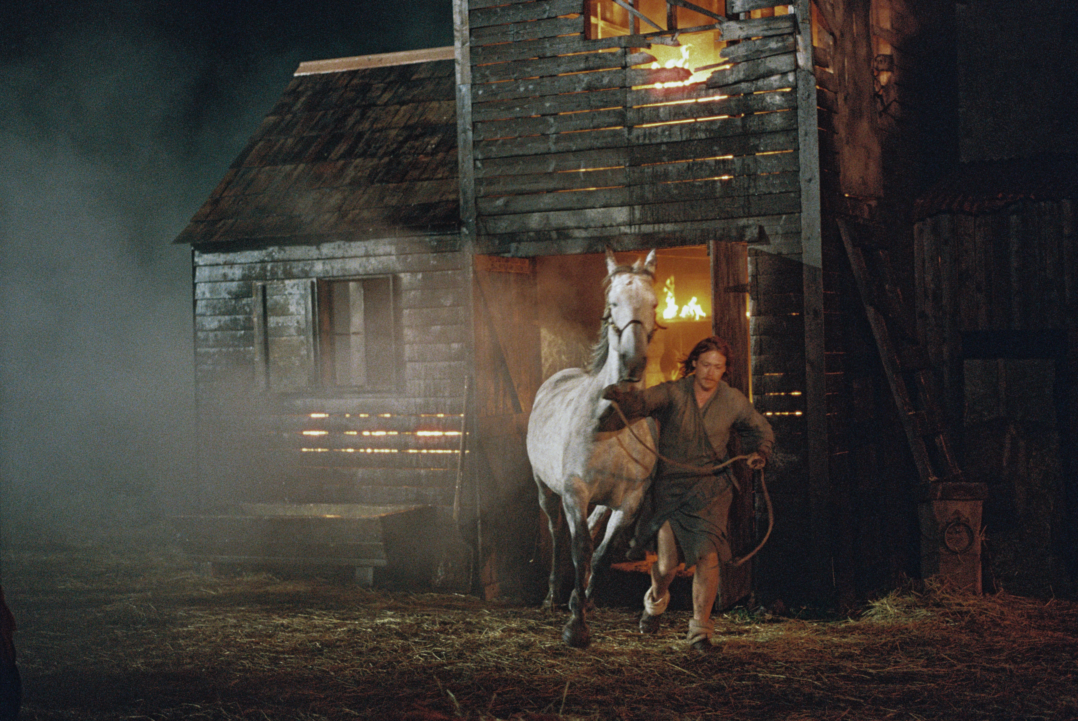 Caleb Landry Jones in Athina Rachel Tsangari’s Harvest. 
