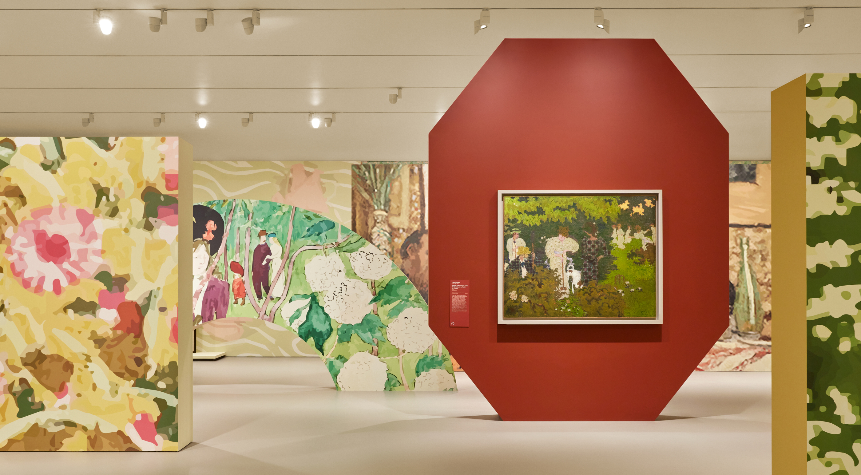 Pierre Bonnard paintings displayed in an art gallery.